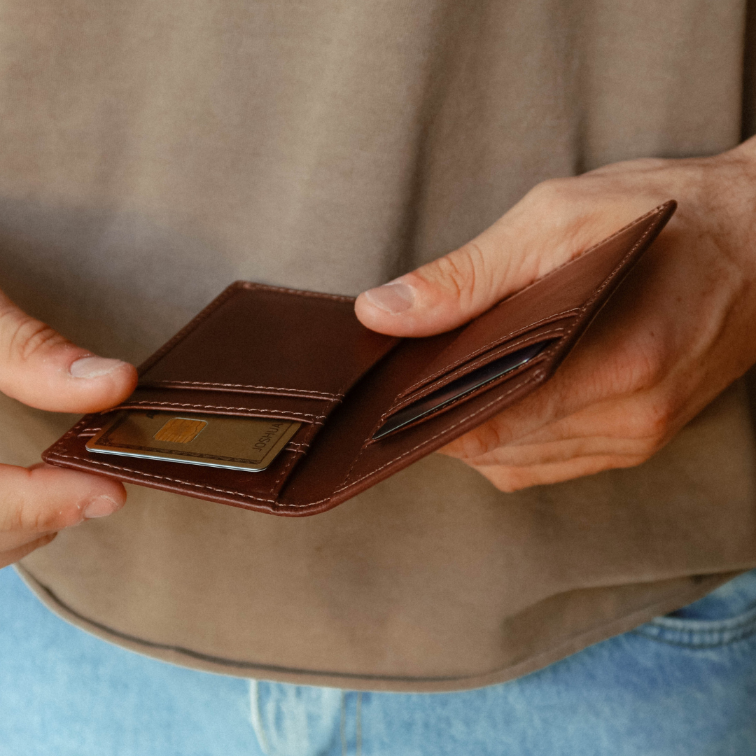 Leather Nav Messenger Wallet - TERRA
