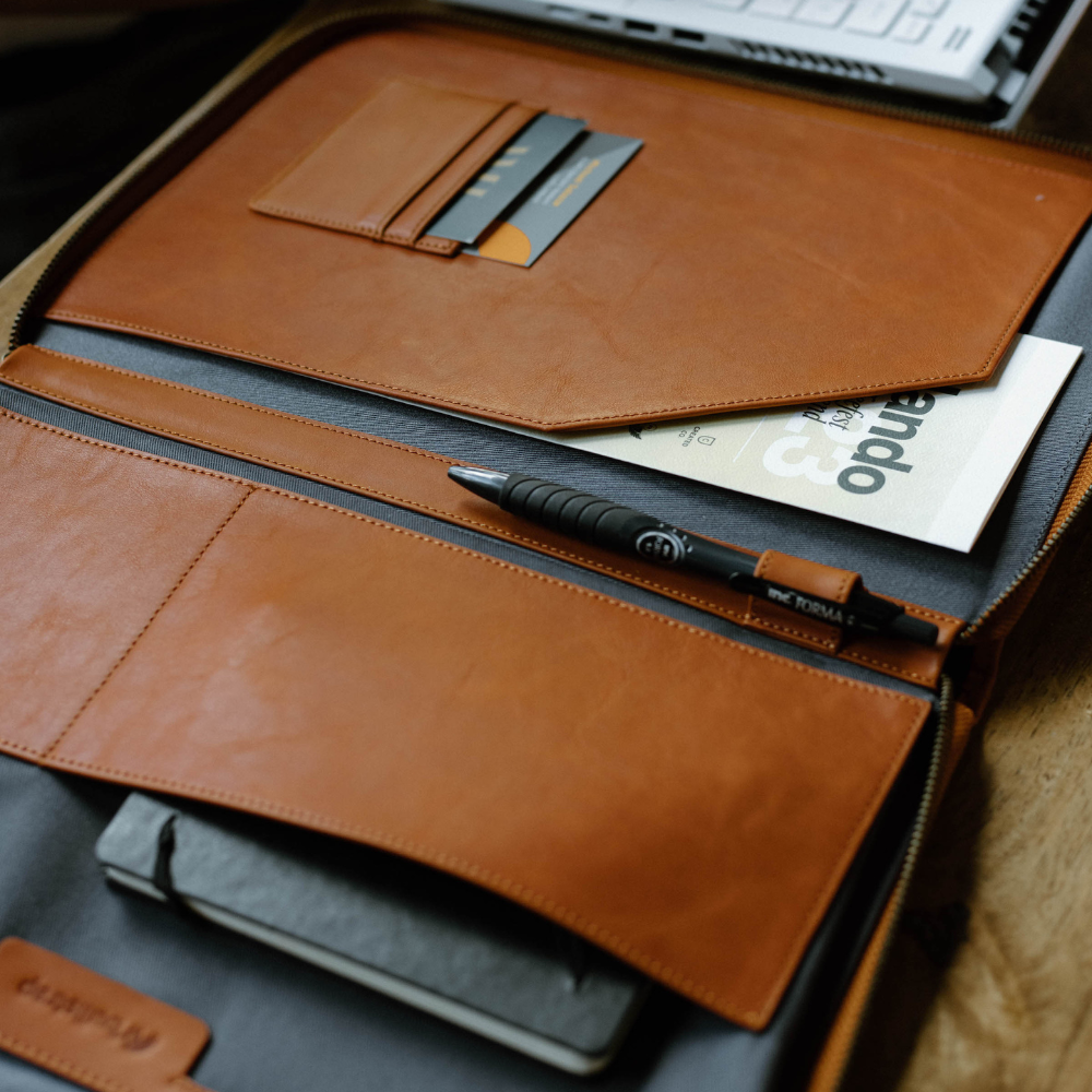 Leather MacBook Sleeve - Sienna
