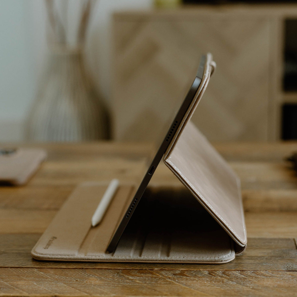 Leather iPad Case - Dune