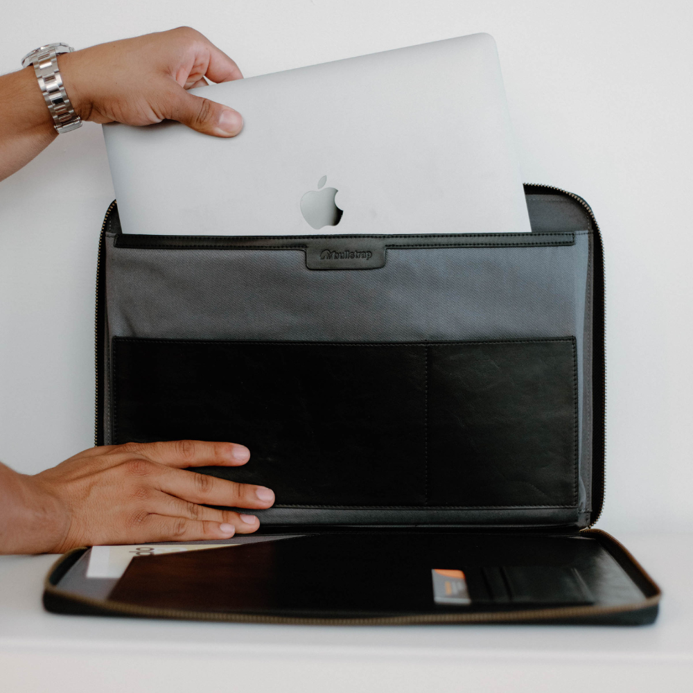 Leather MacBook Sleeve - Black