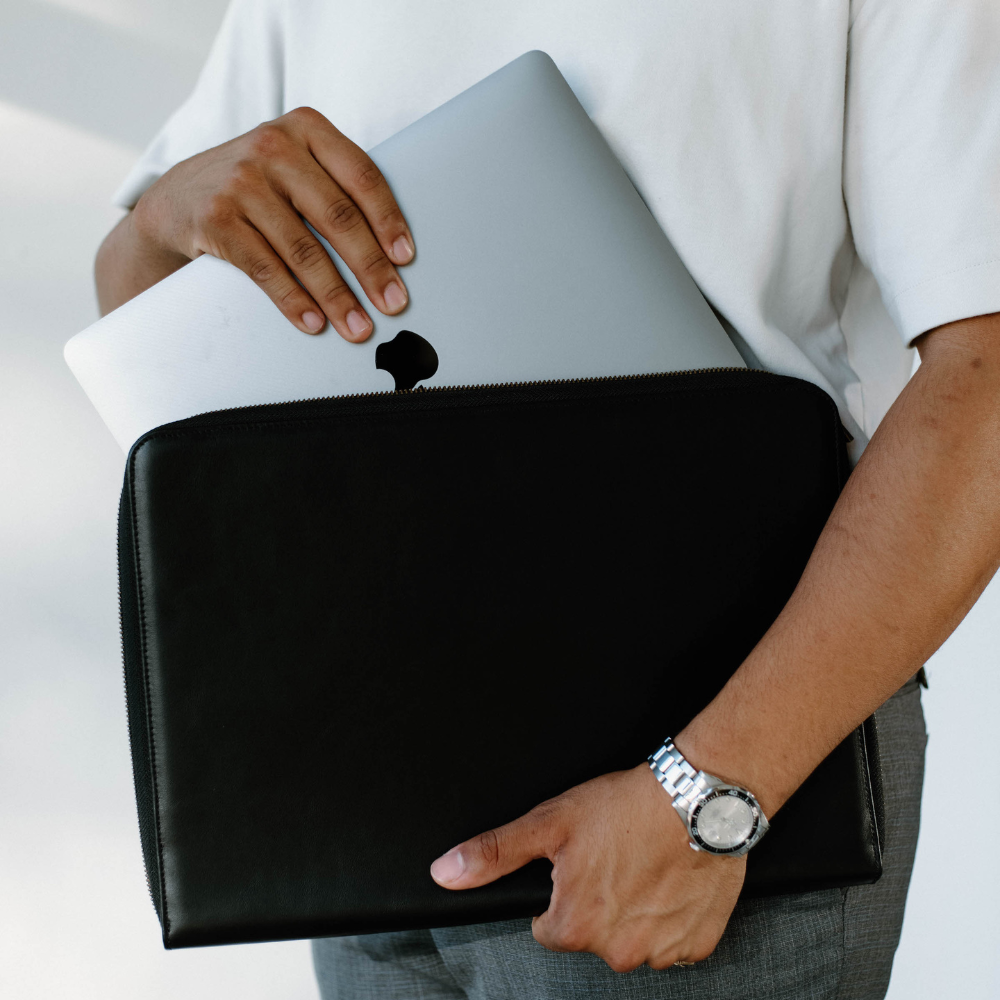 Leather MacBook Sleeve - Black