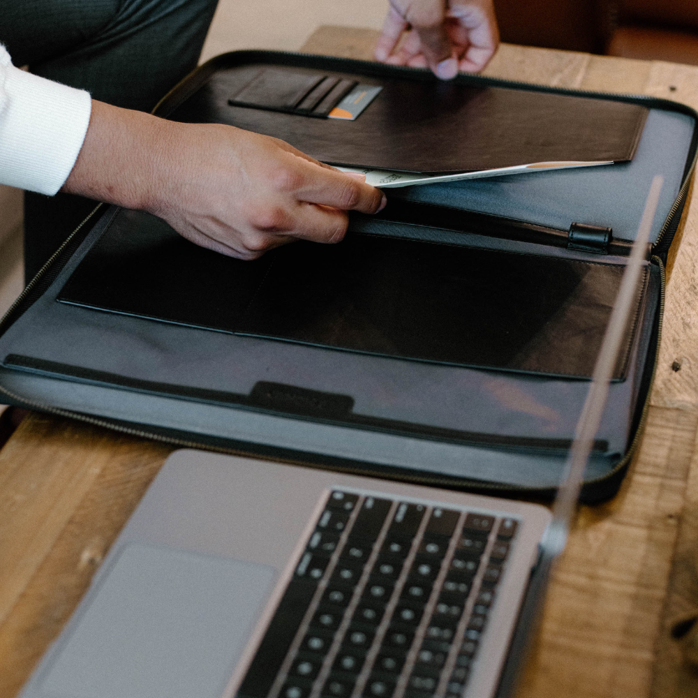 Leather MacBook Sleeve - Black