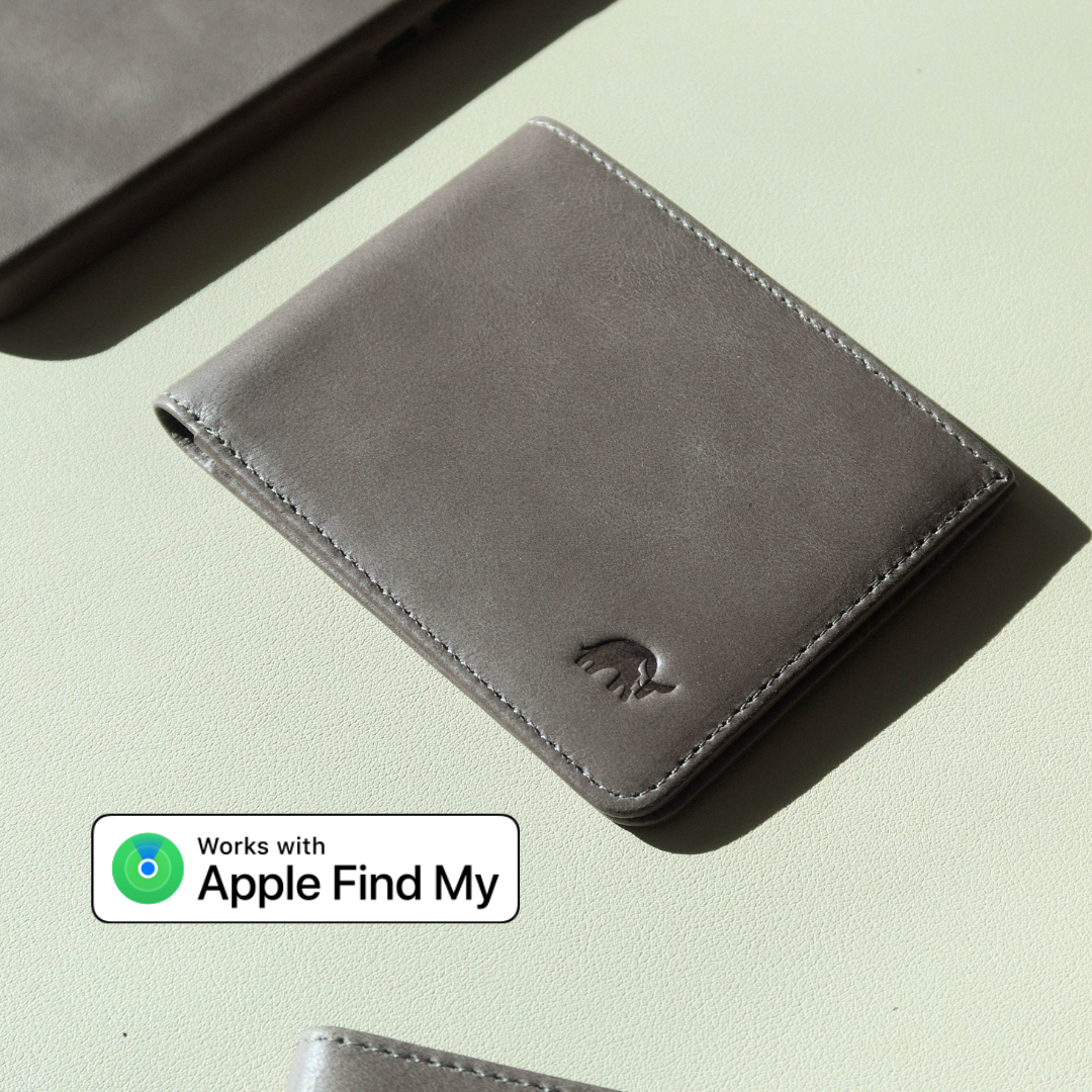 Leather Nav Bifold Wallet - SLATE