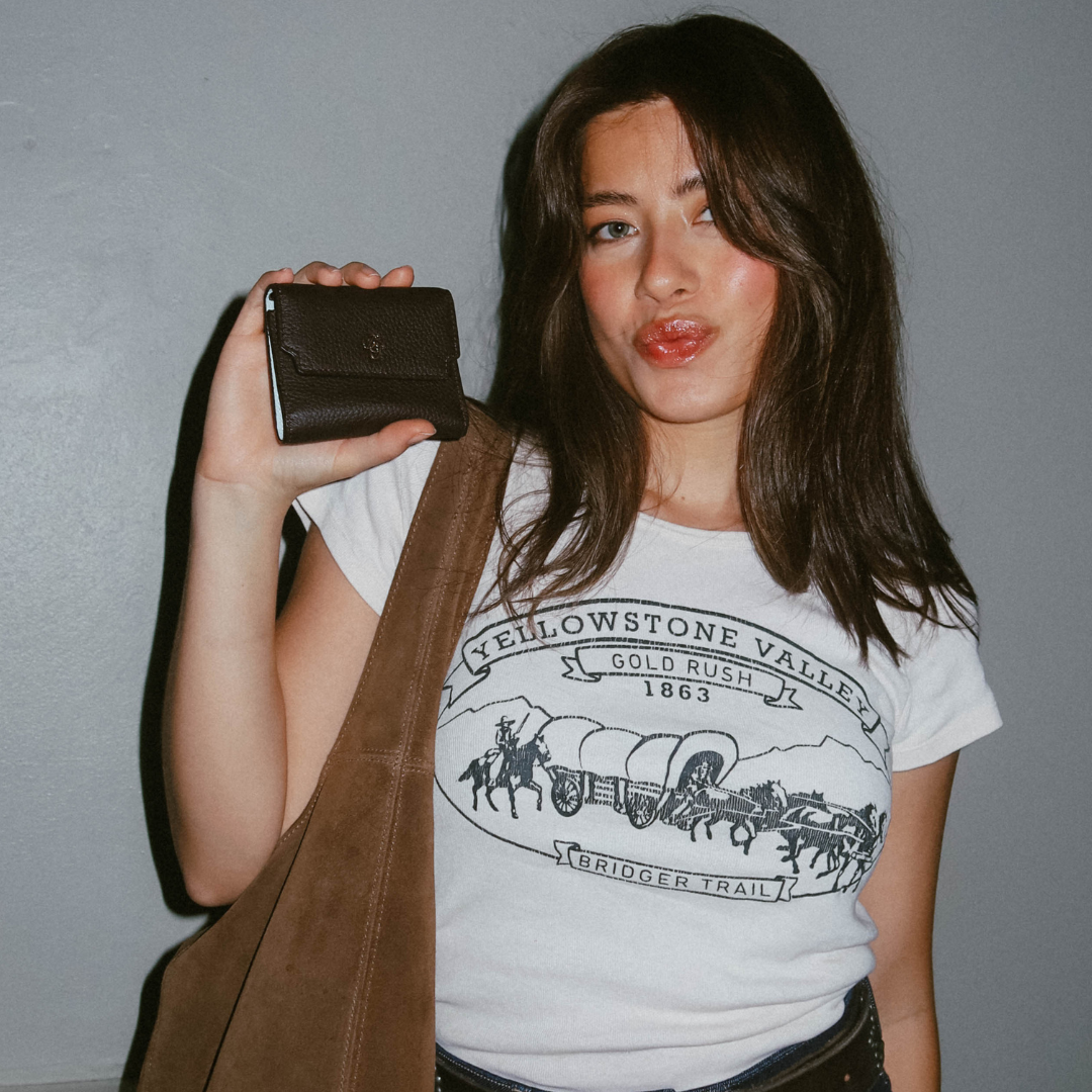 The Haven Trackable Wallet - Cocoa/Desert Bloom