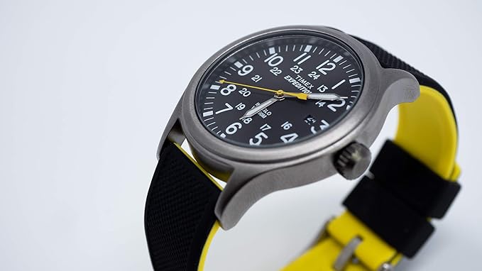 Black Top Yellow Bottom Elite Silicone Watch Band