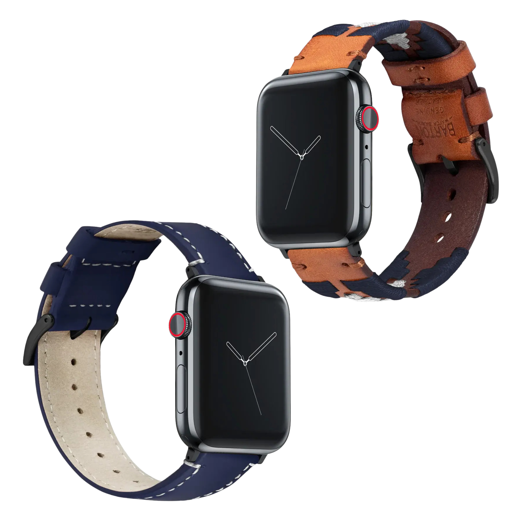 Blue Ridge Apple Watch Brown Leather Strap Bundle | 2 Watch Bands