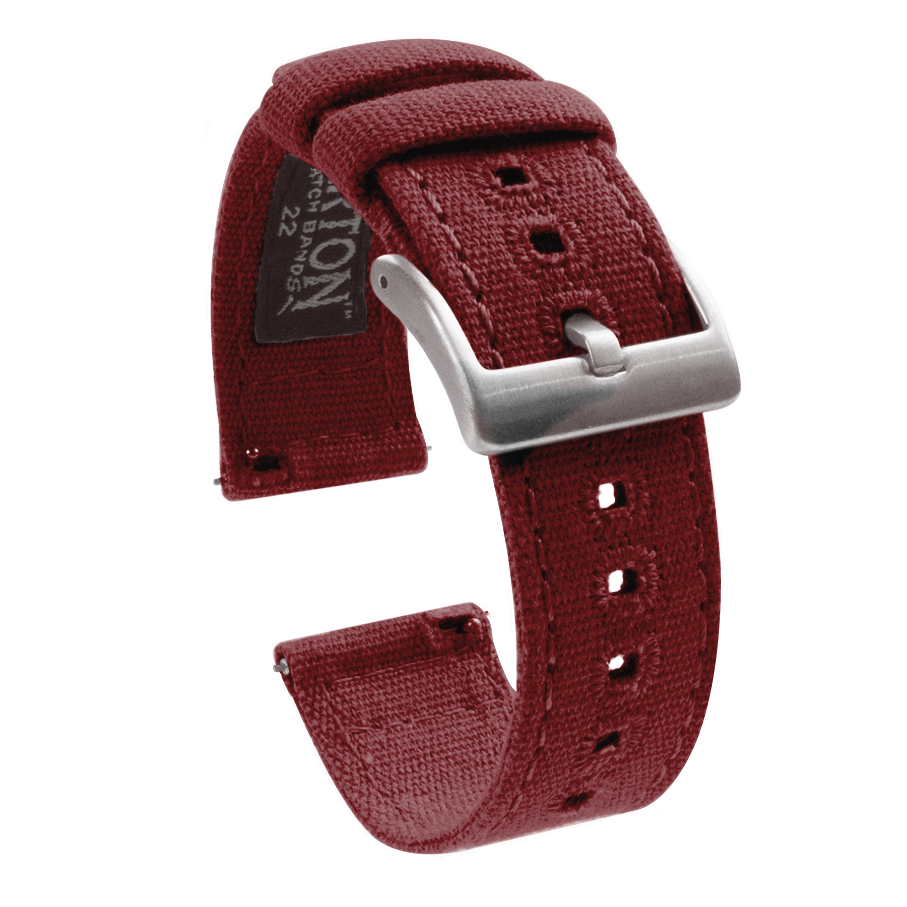 Burgundy Premium Canvas Watch Band