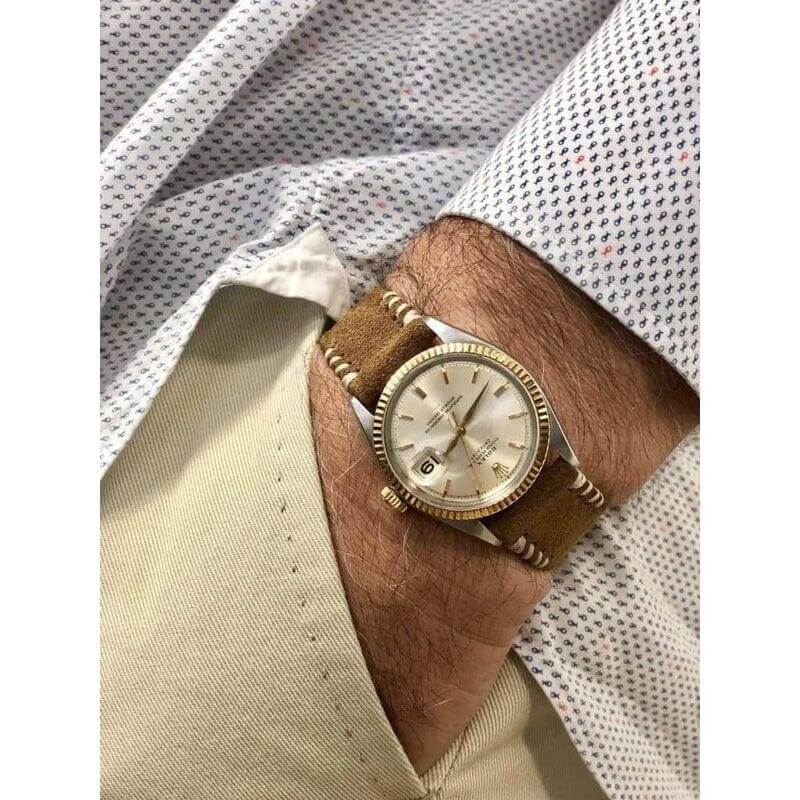 camel suede watch band