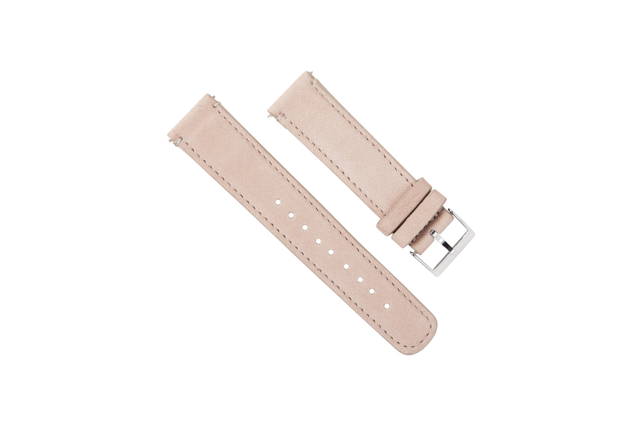 Genuine Nubuck Beige Leather Watch Band, Crafted in the USA