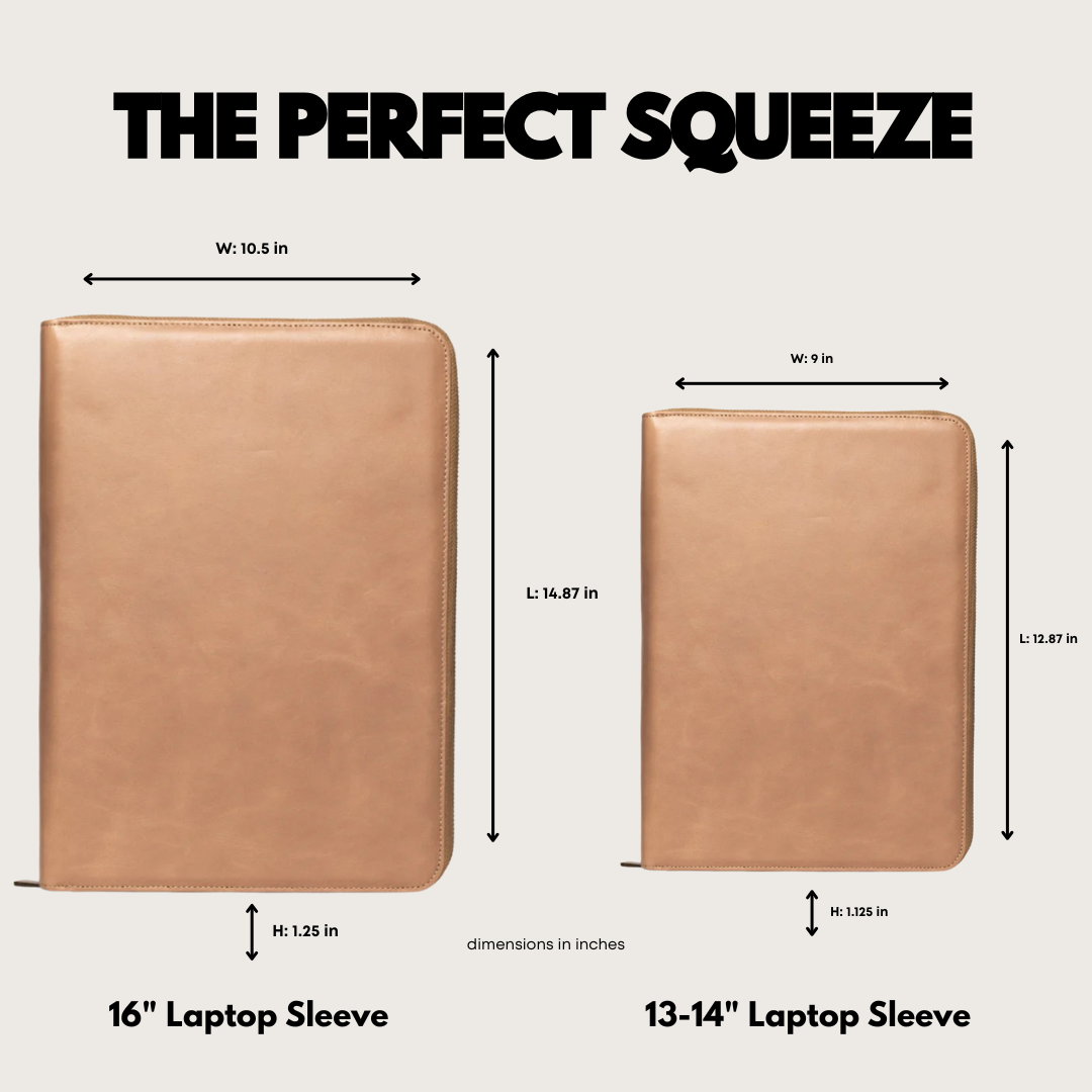 Leather MacBook Sleeve - Dune