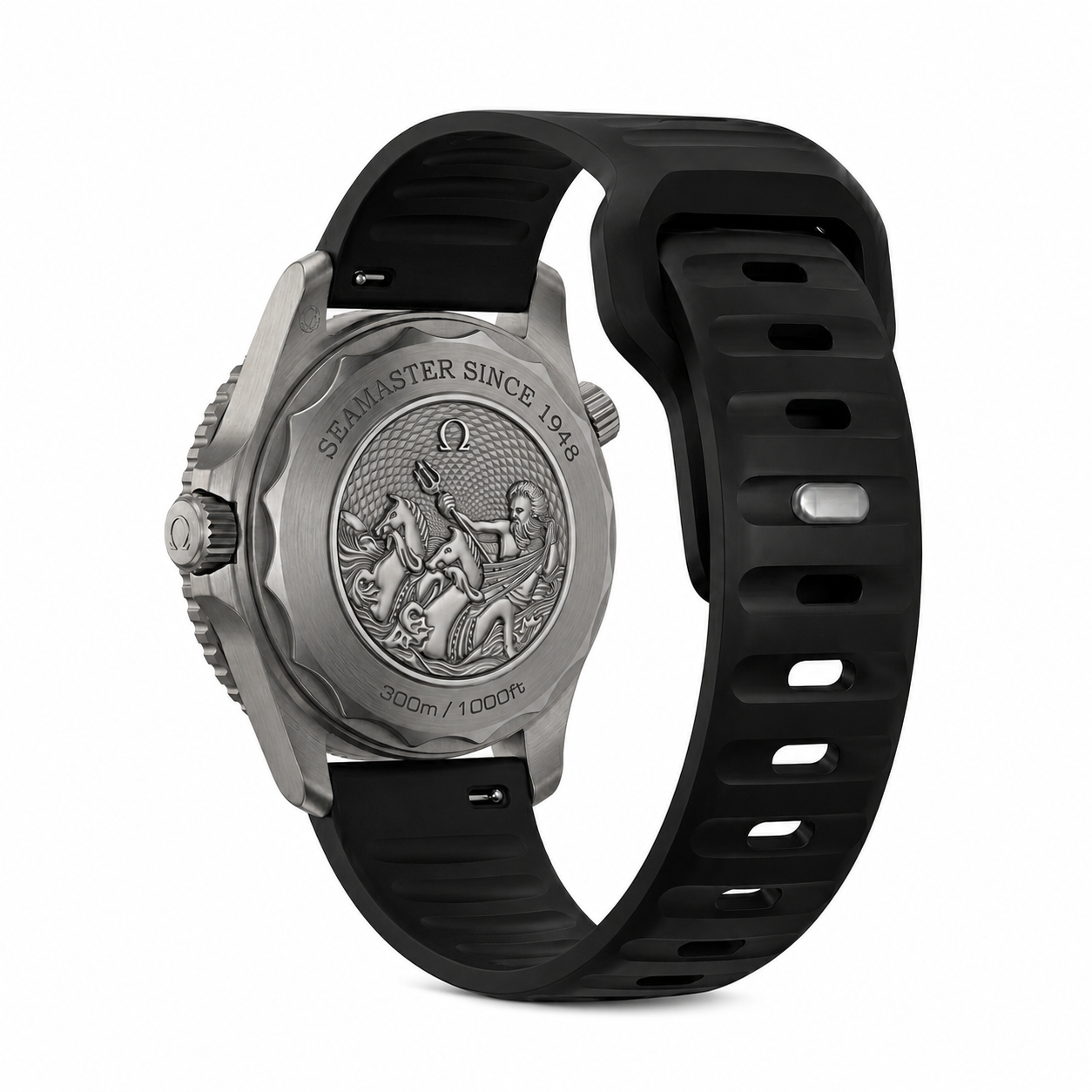 Black Active FKM Rubber Watch Band - Seiko Prospex Samurai (22mm)