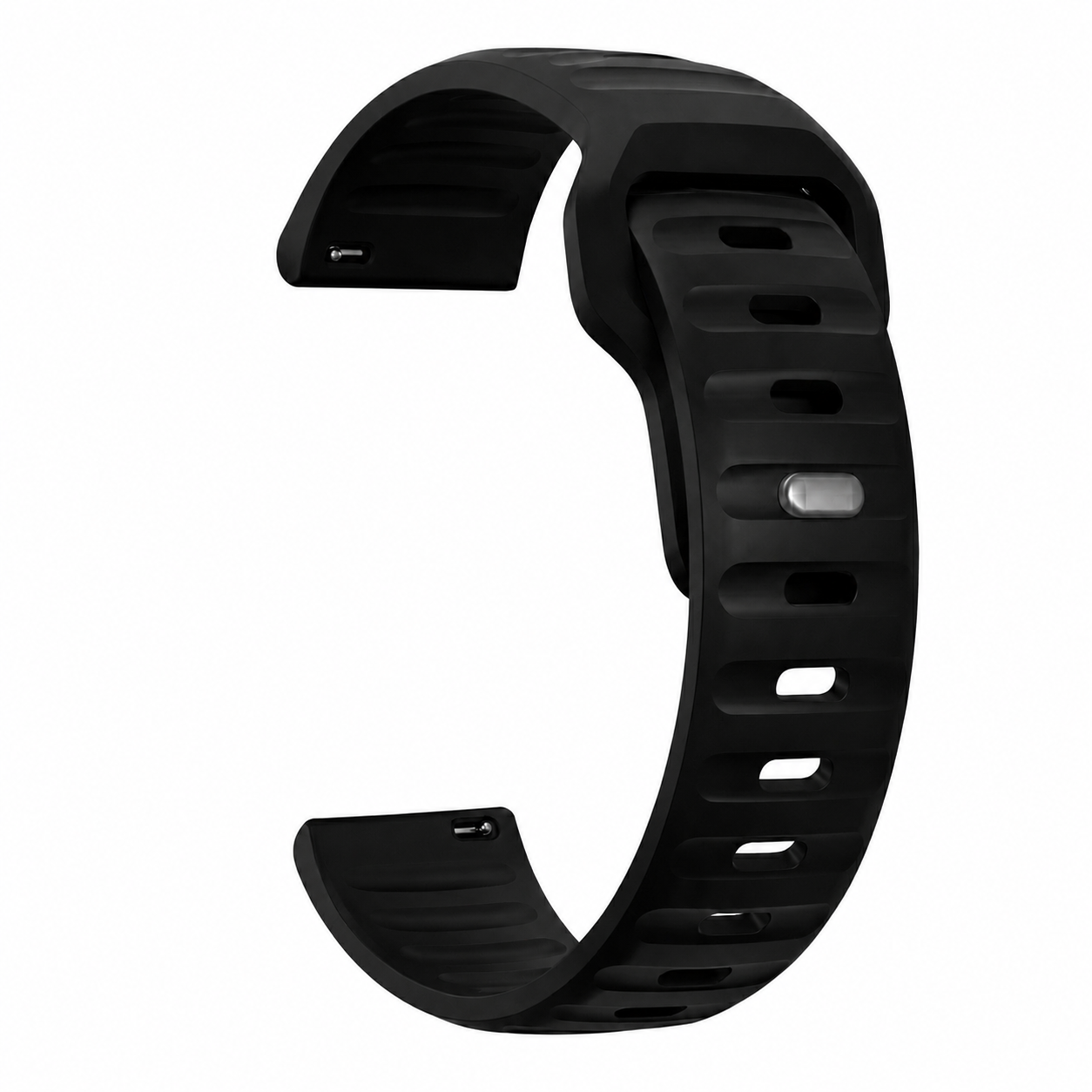 Black Active FKM Rubber Watch Band - Seiko Prospex Samurai (22mm)