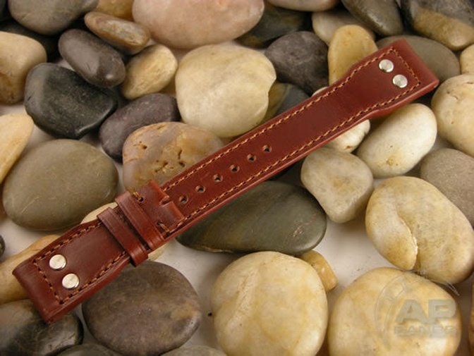 Vintage Saddle Leather Original B-Uhr Color For IWC Big Pilot Deployant