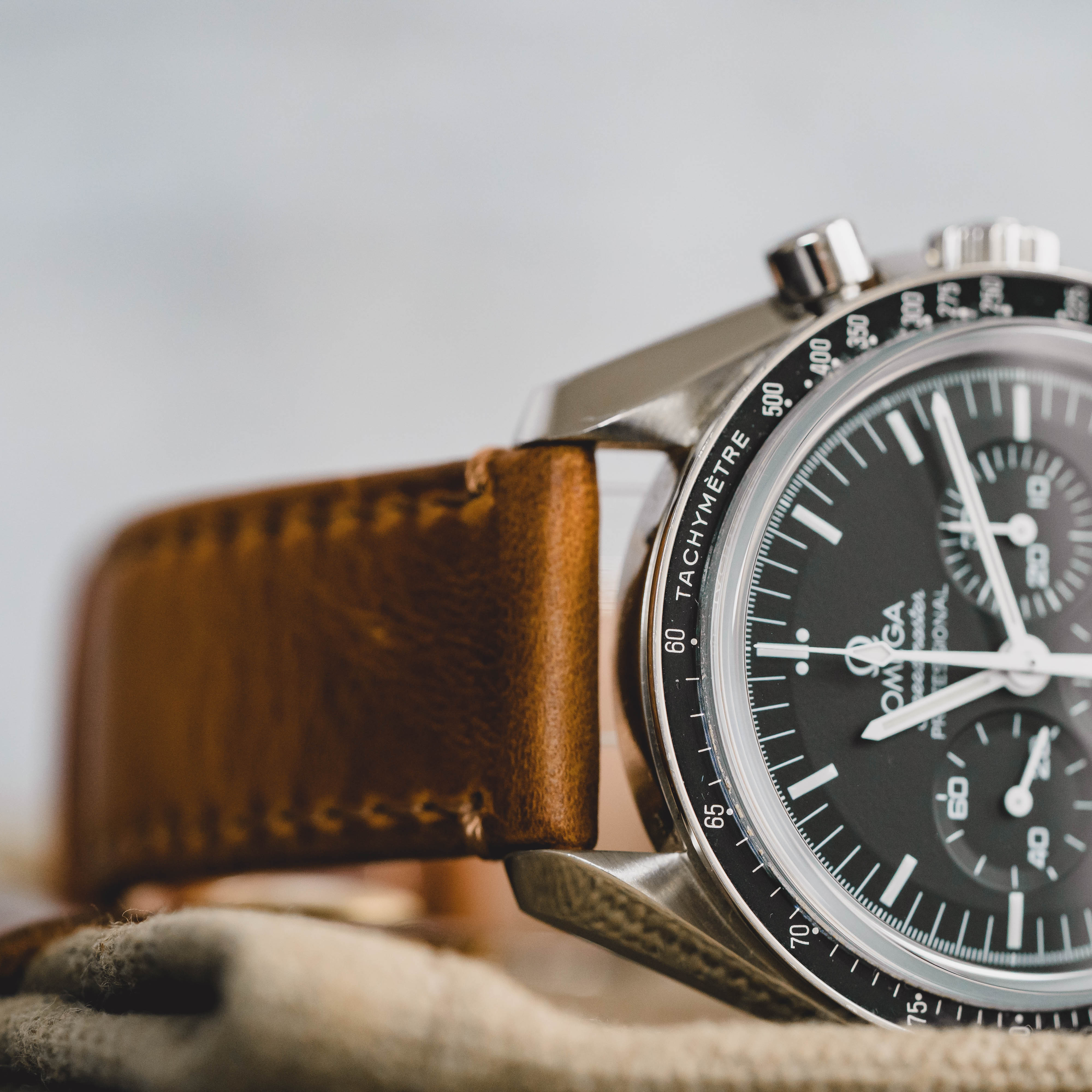 Weathered Brown Leather Watch Band