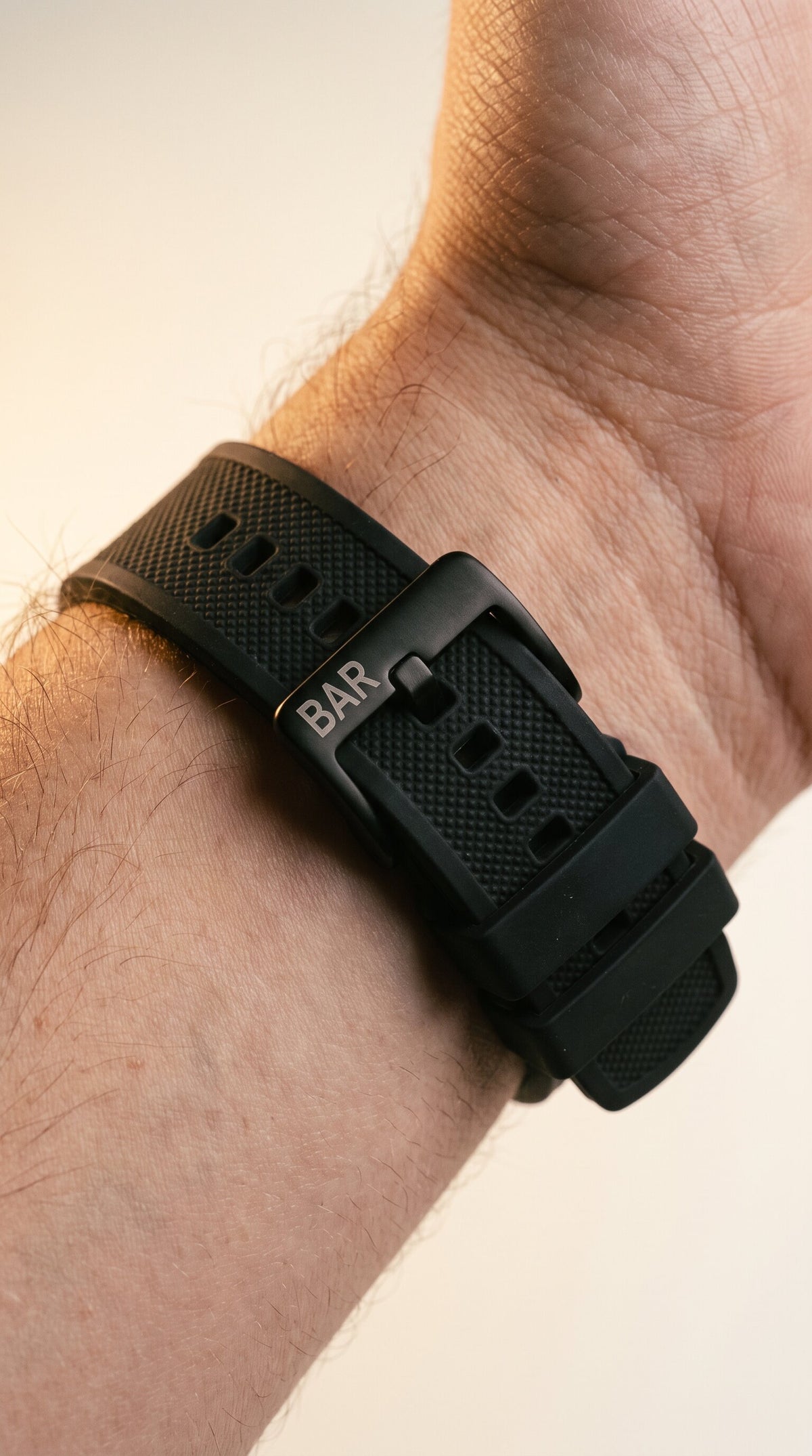 Black Elite Silicone Watch Band (Custom) (2)