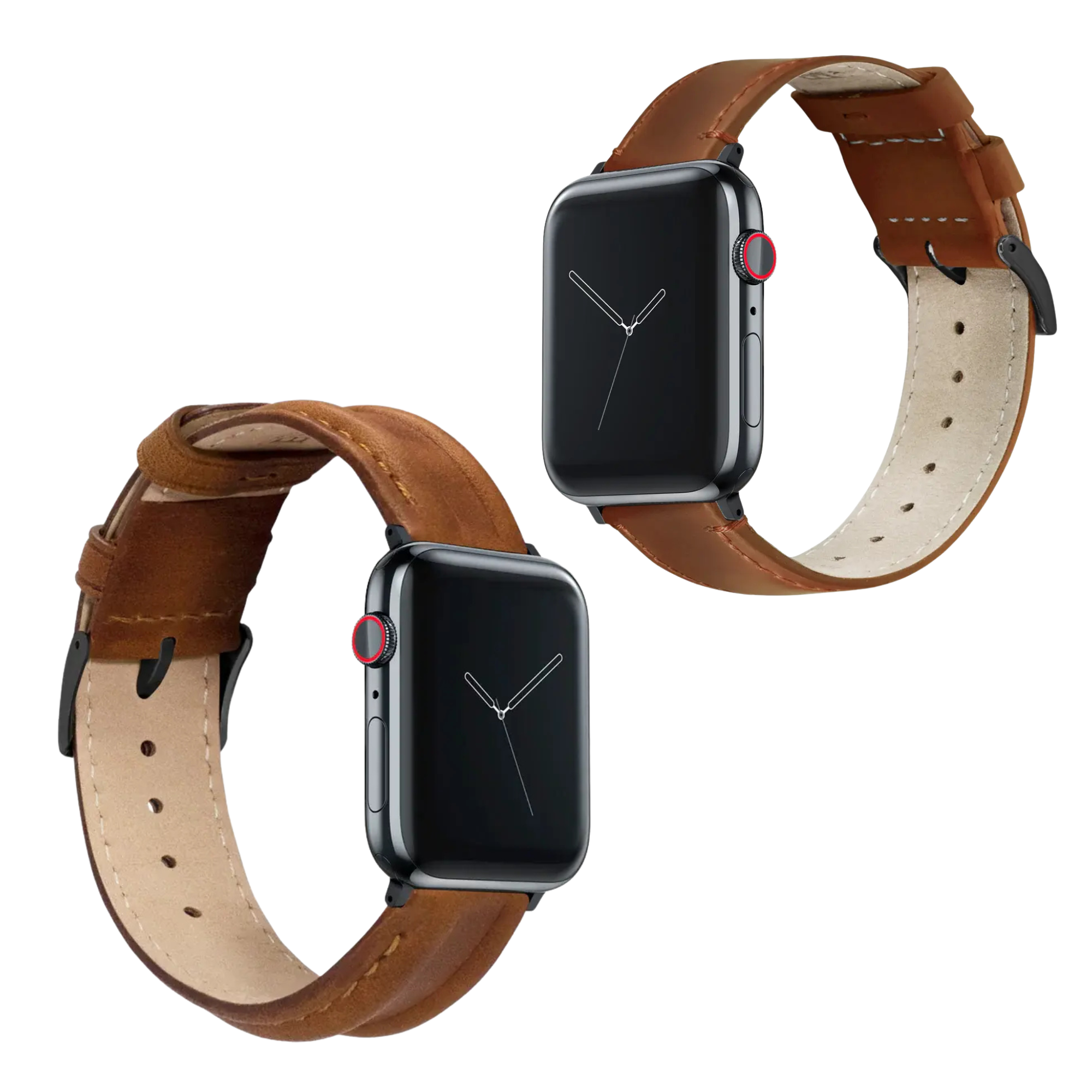Maverick Apple Watch Brown Leather Strap Bundle | 2 Watch Bands