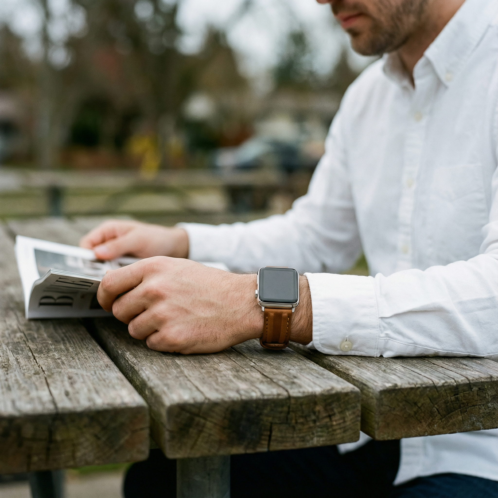 Apple Watch Caramel Brown Classic Horween® Leather Watch Band