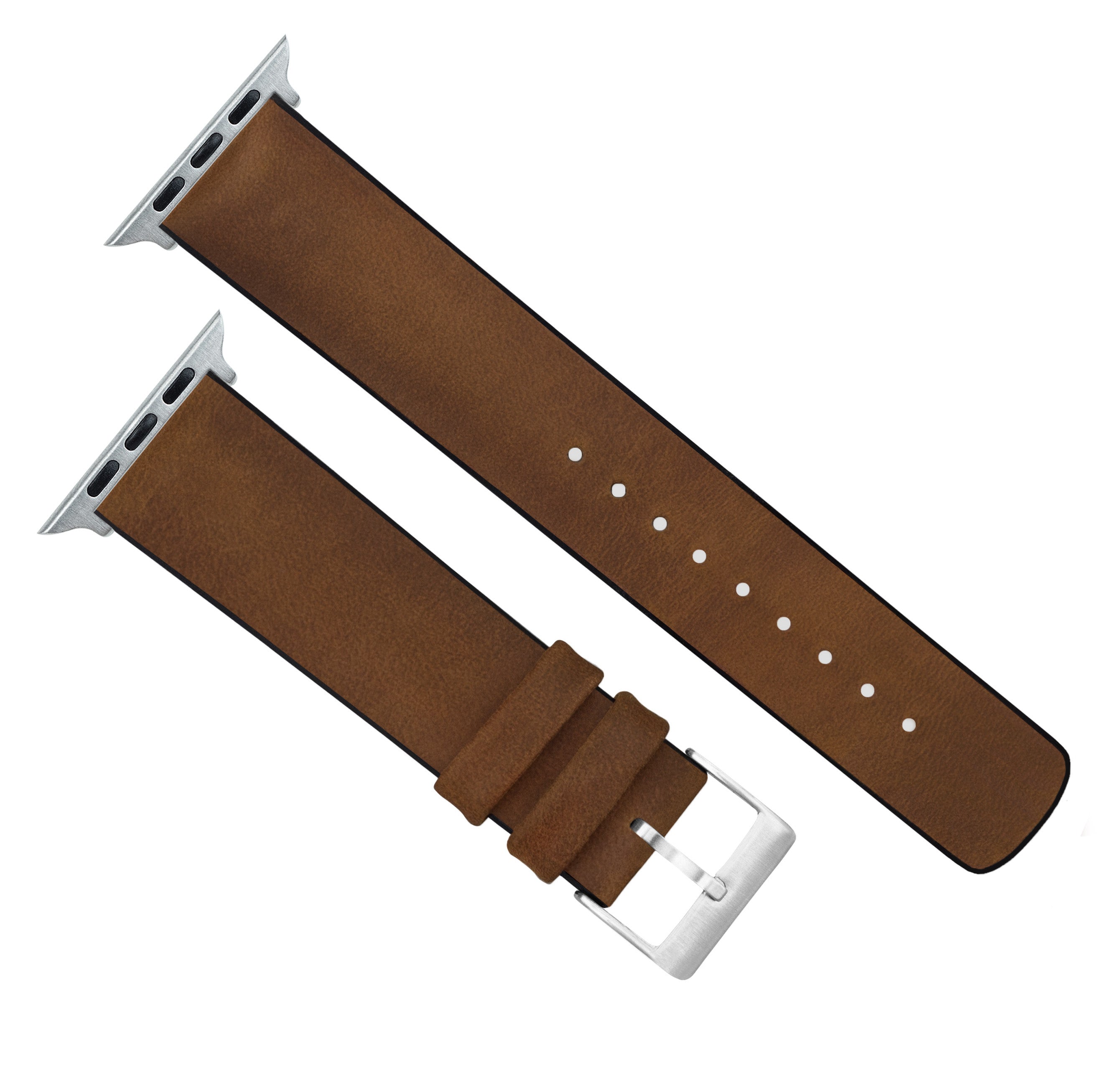 Apple Watch Oak Brown Leather Hybrid Watch Band