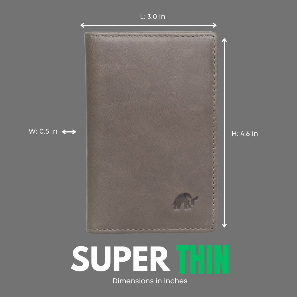 Leather Nav Messenger Wallet - SLATE