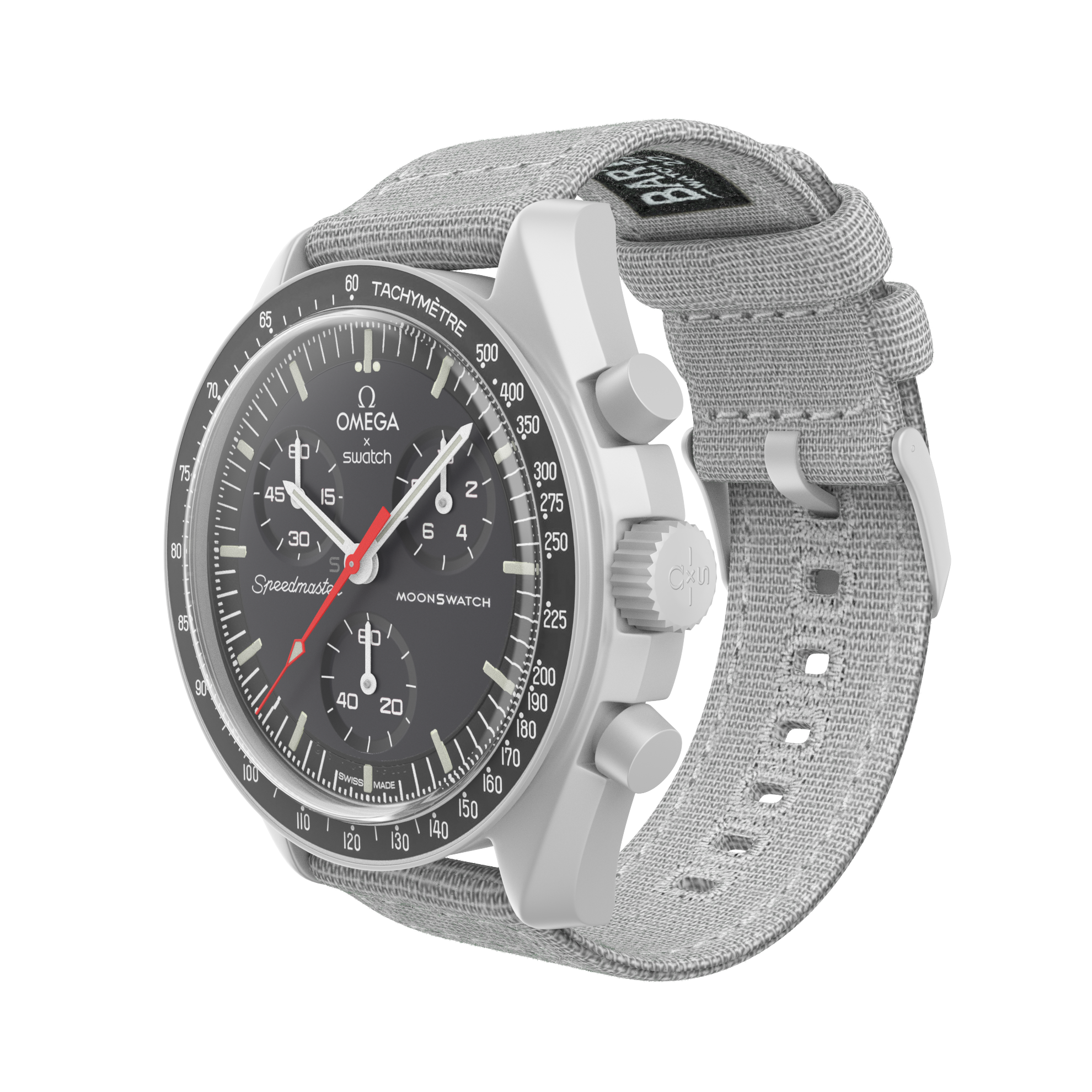 Omega Moonswatch Cool Grey Canvas Watch Band