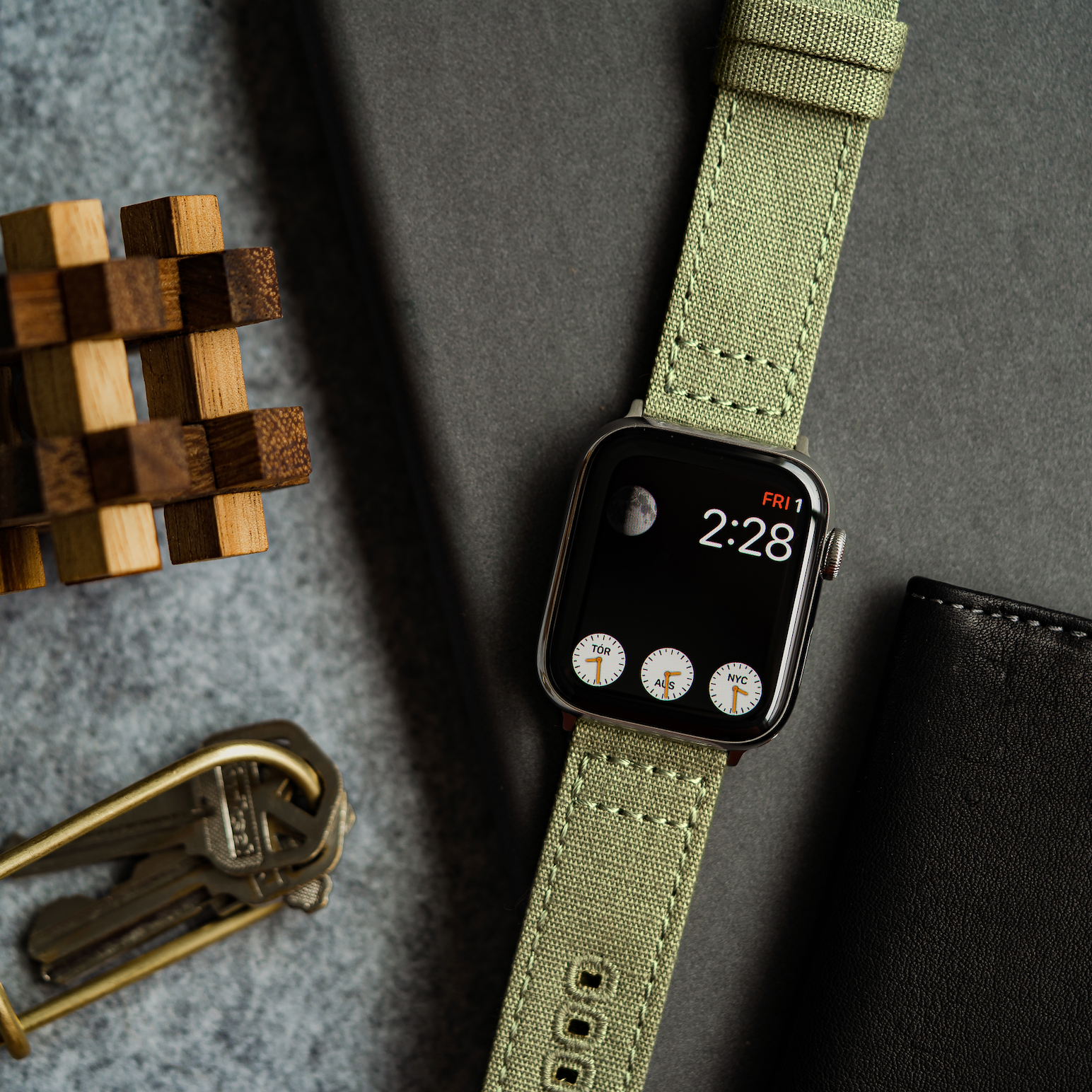 Apple Watch Canvas Sage Green Watch Band