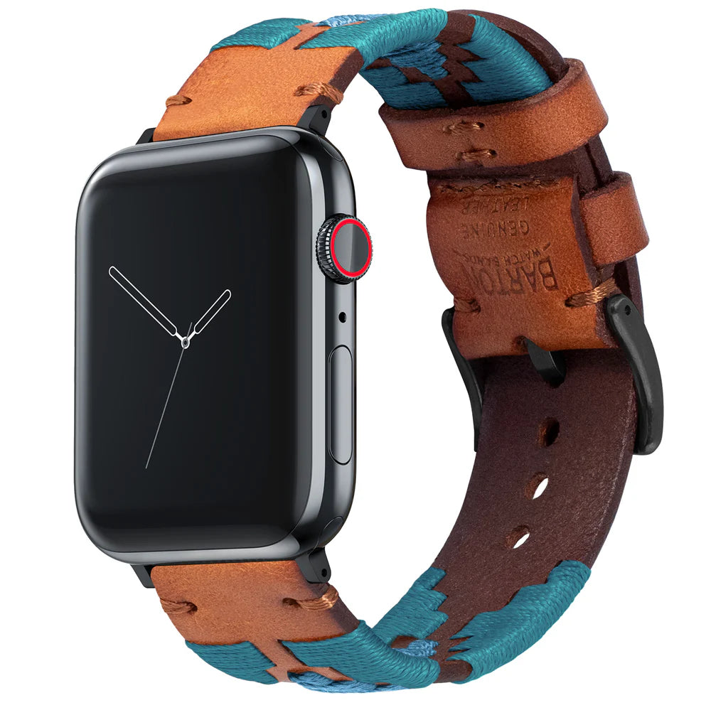 Maverick Apple Watch Brown Leather Strap Bundle | 3 Watch Bands