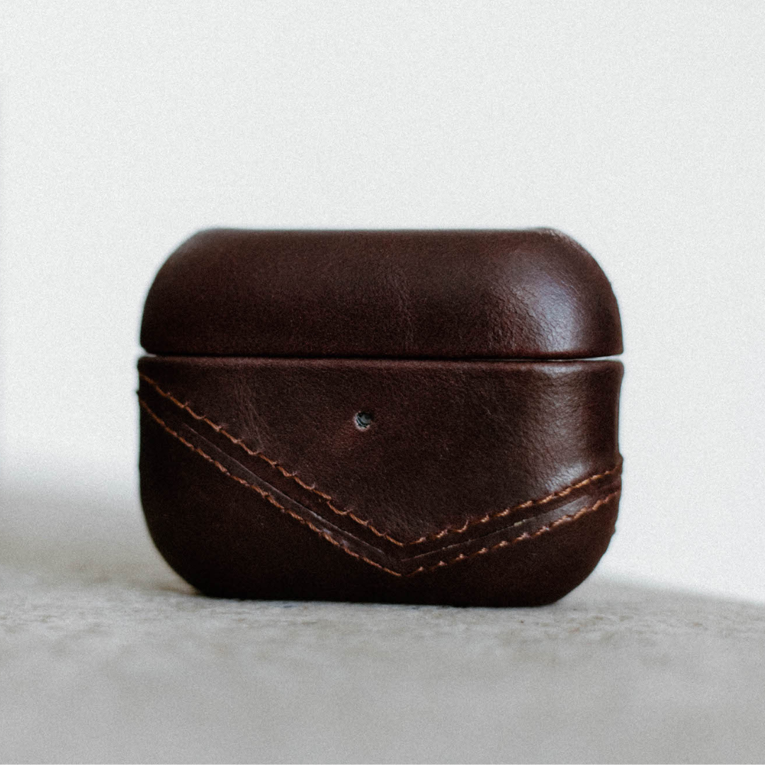 FINAL SALE Leather AirPods Cases - BOURBON