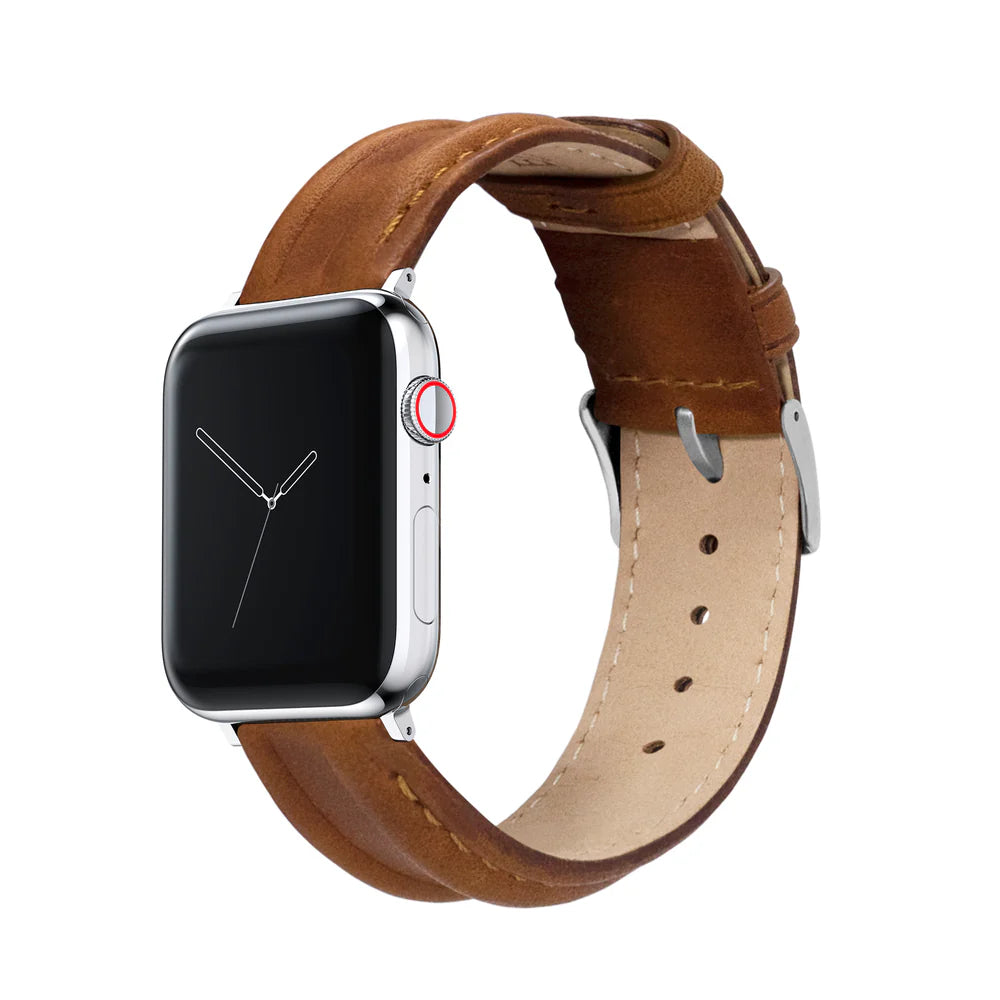 Maverick Apple Watch Brown Leather Strap Bundle | 2 Watch Bands