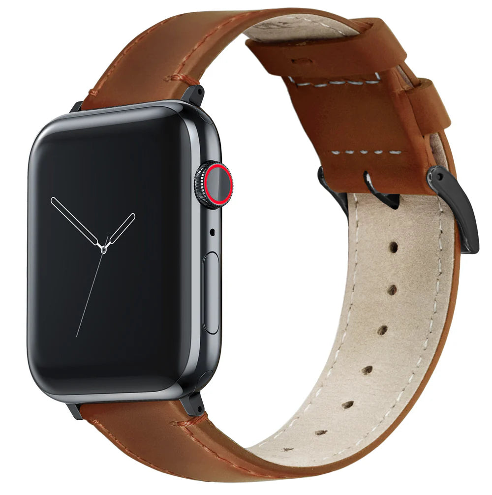 Maverick Apple Watch Brown Leather Strap Bundle | 2 Watch Bands