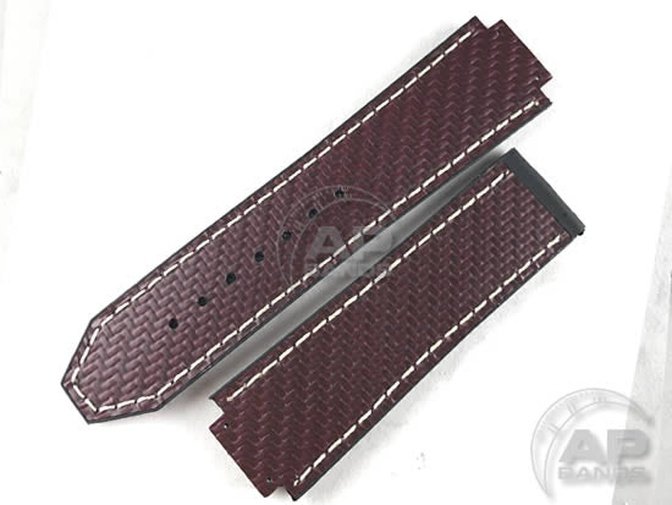 AP Bands 100% Genuine Red Carbon Fiber Strap For Hublot Big Bang 44mm