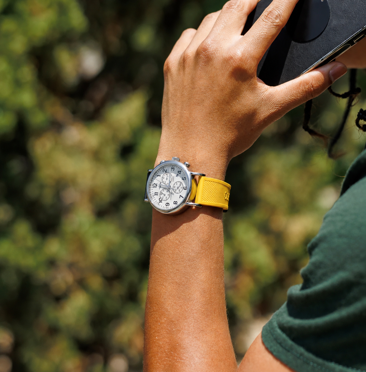 Yellow Elite FKM Rubber Watch Band