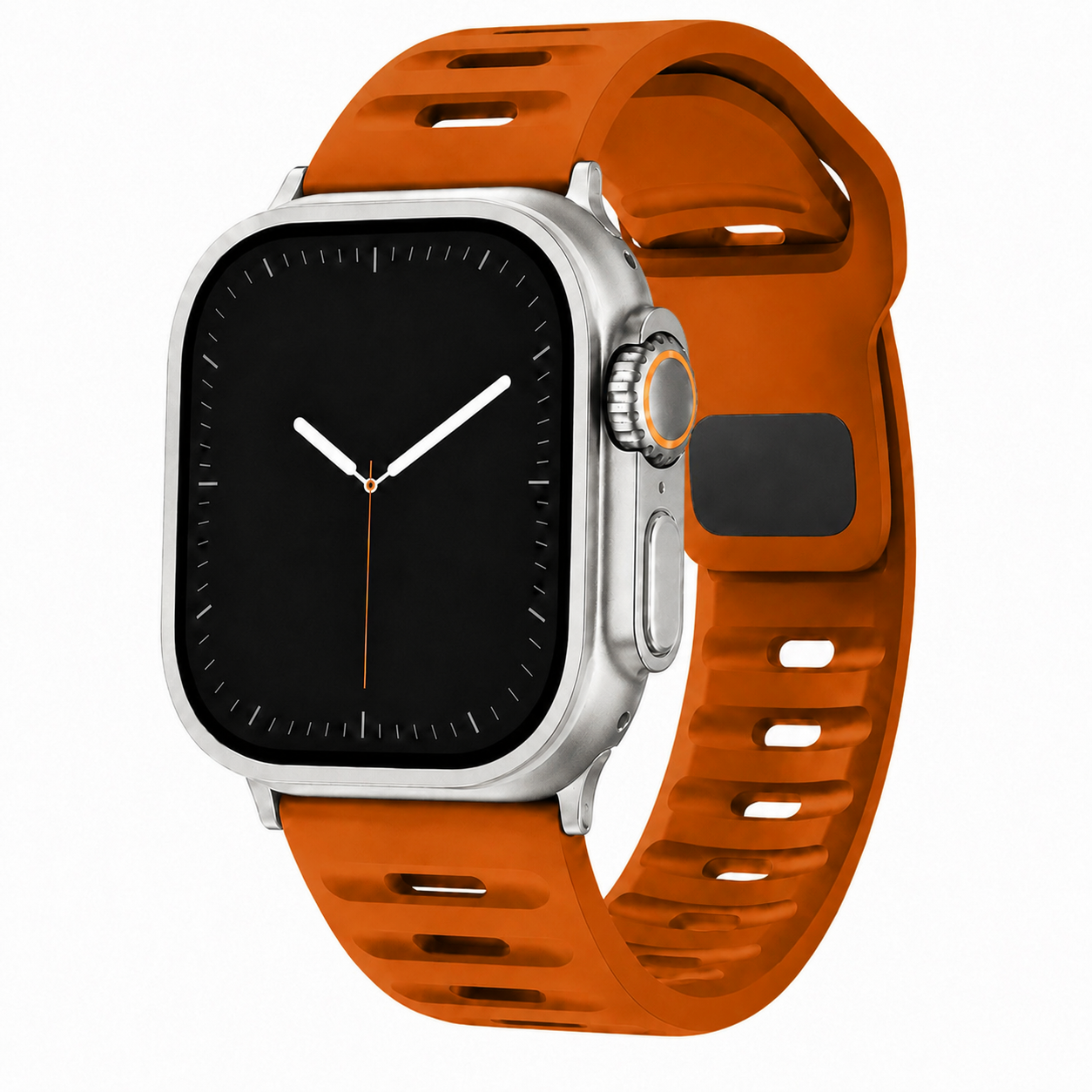 Apple Watch Active FKM Rubber Burnt Orange Watch Band
