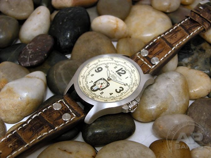 Prototipo Capolavoro Vintage Alligator Leather Limited Edition Strap For IWC Big Pilot, Stowa, Debaufre,LACO