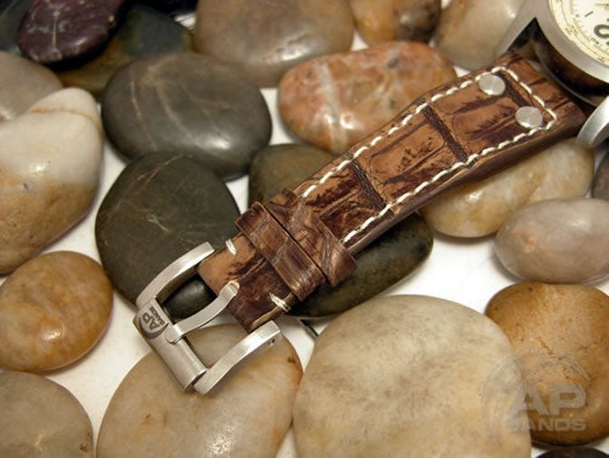 Prototipo Capolavoro Vintage Alligator Leather Limited Edition Strap For IWC Big Pilot, Stowa, Debaufre,LACO