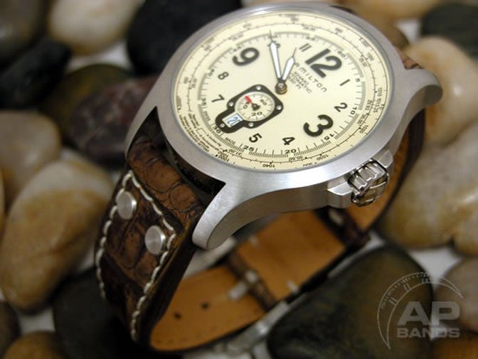Prototipo Capolavoro Vintage Alligator Leather Limited Edition Strap For IWC Big Pilot, Stowa, Debaufre,LACO