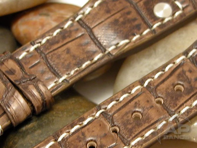 Prototipo Capolavoro Vintage Alligator Leather Limited Edition Strap For IWC Big Pilot, Stowa, Debaufre,LACO