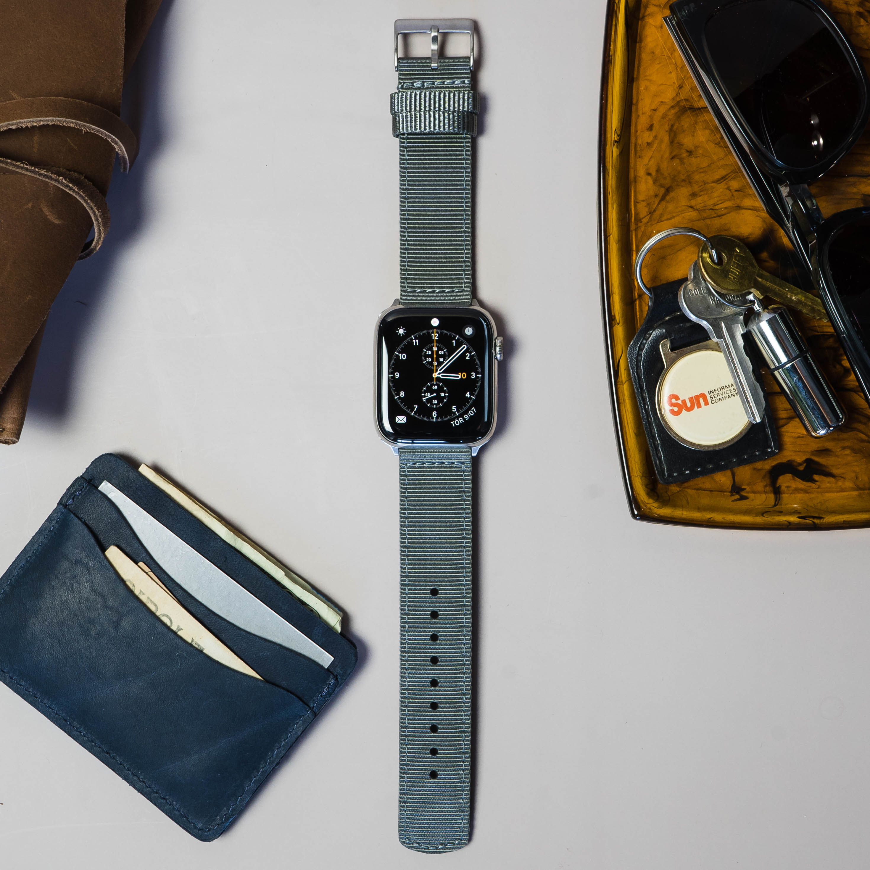 Apple Watch | Two-piece NATO® style | Smoke Grey - Barton Watch Bands