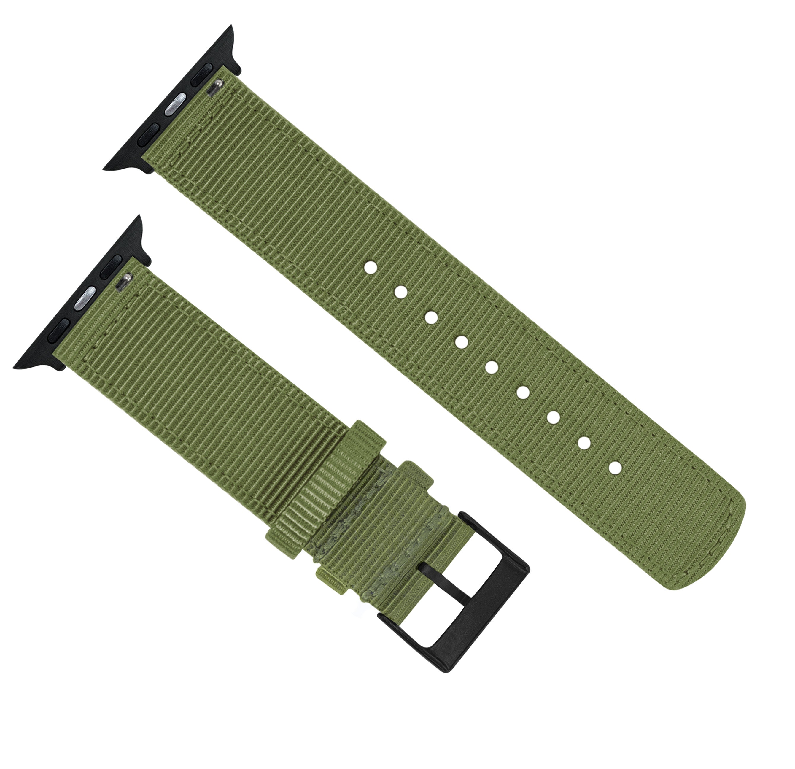 Apple Watch | Two-piece NATO style | Army Green - Barton Watch Bands