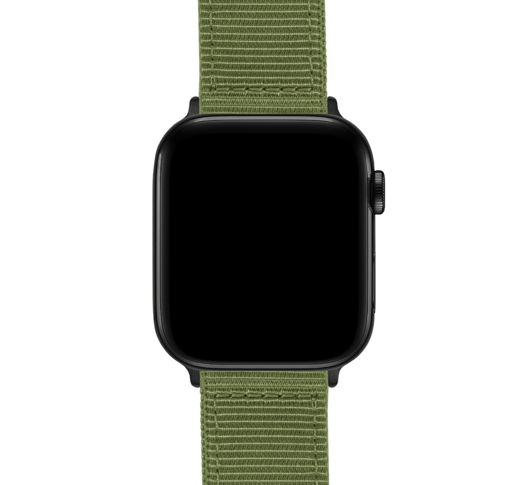 Apple Watch | Two-piece NATO style | Army Green - Barton Watch Bands