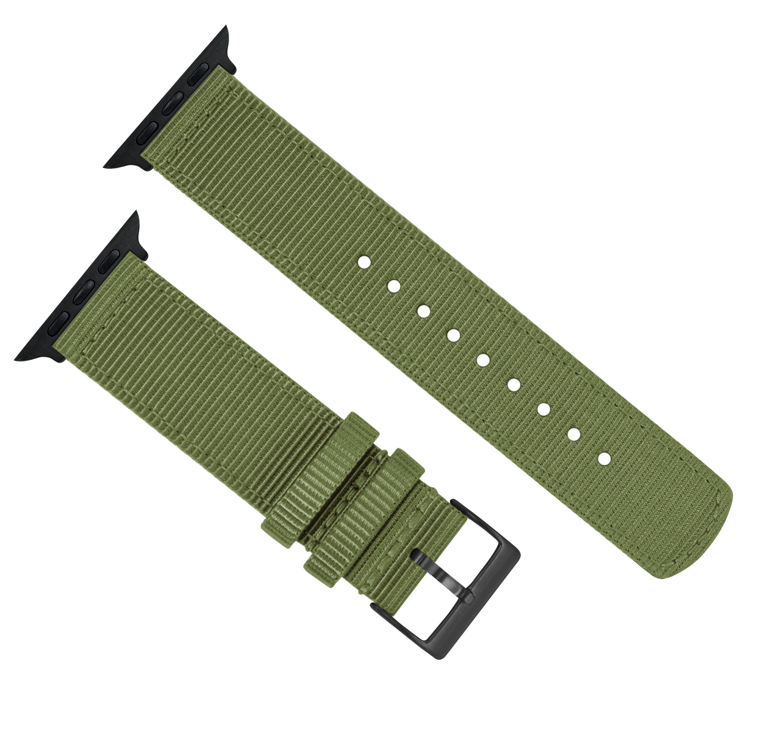Apple Watch | Two-piece NATO style | Army Green - Barton Watch Bands
