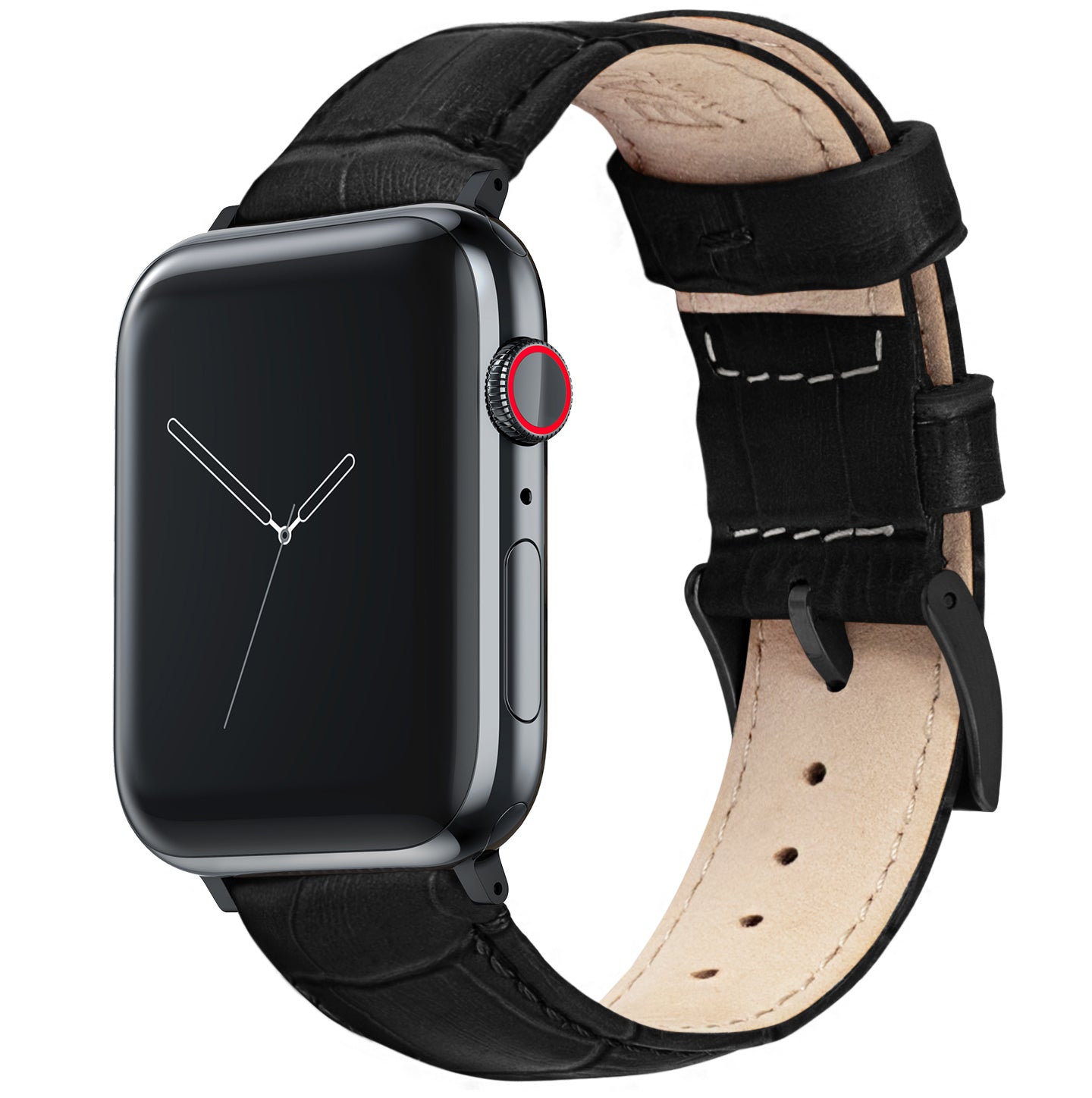 Apple Watch | Black Alligator Grain Leather - Barton Watch Bands