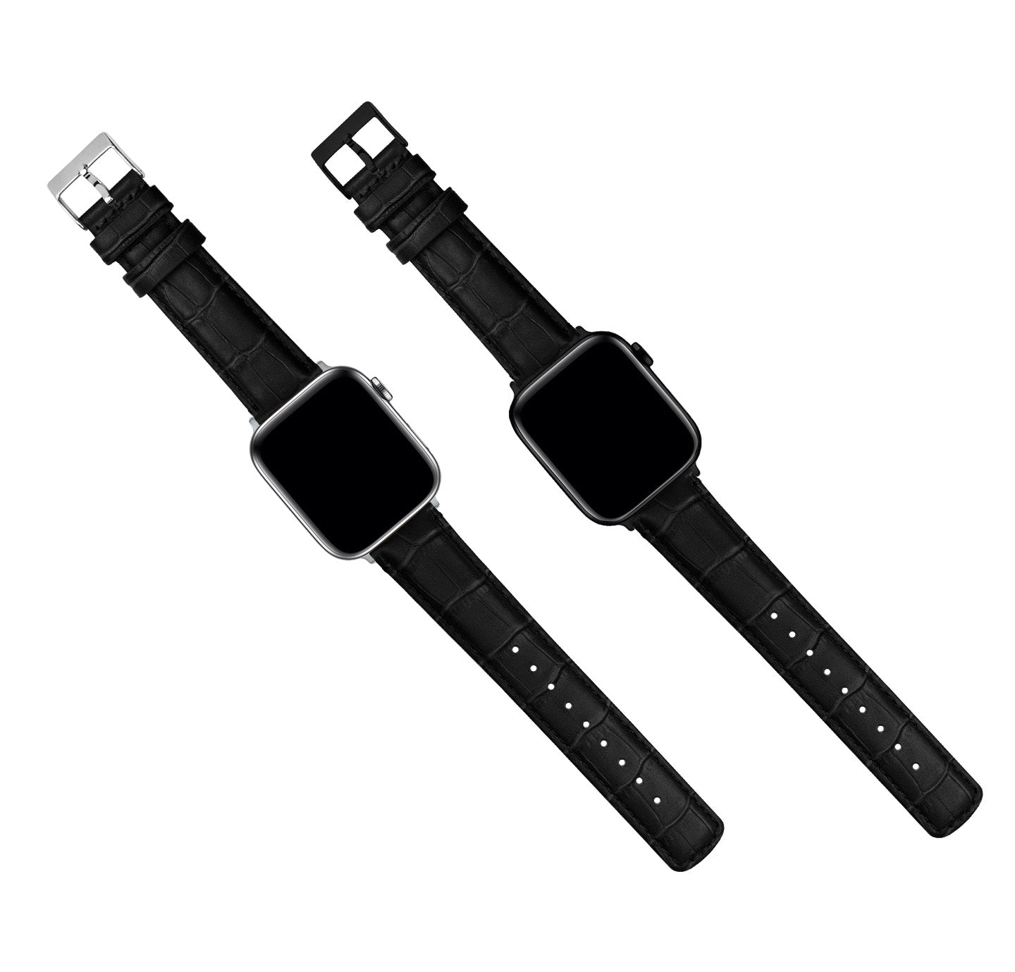 Apple Watch | Black Alligator Grain Leather - Barton Watch Bands