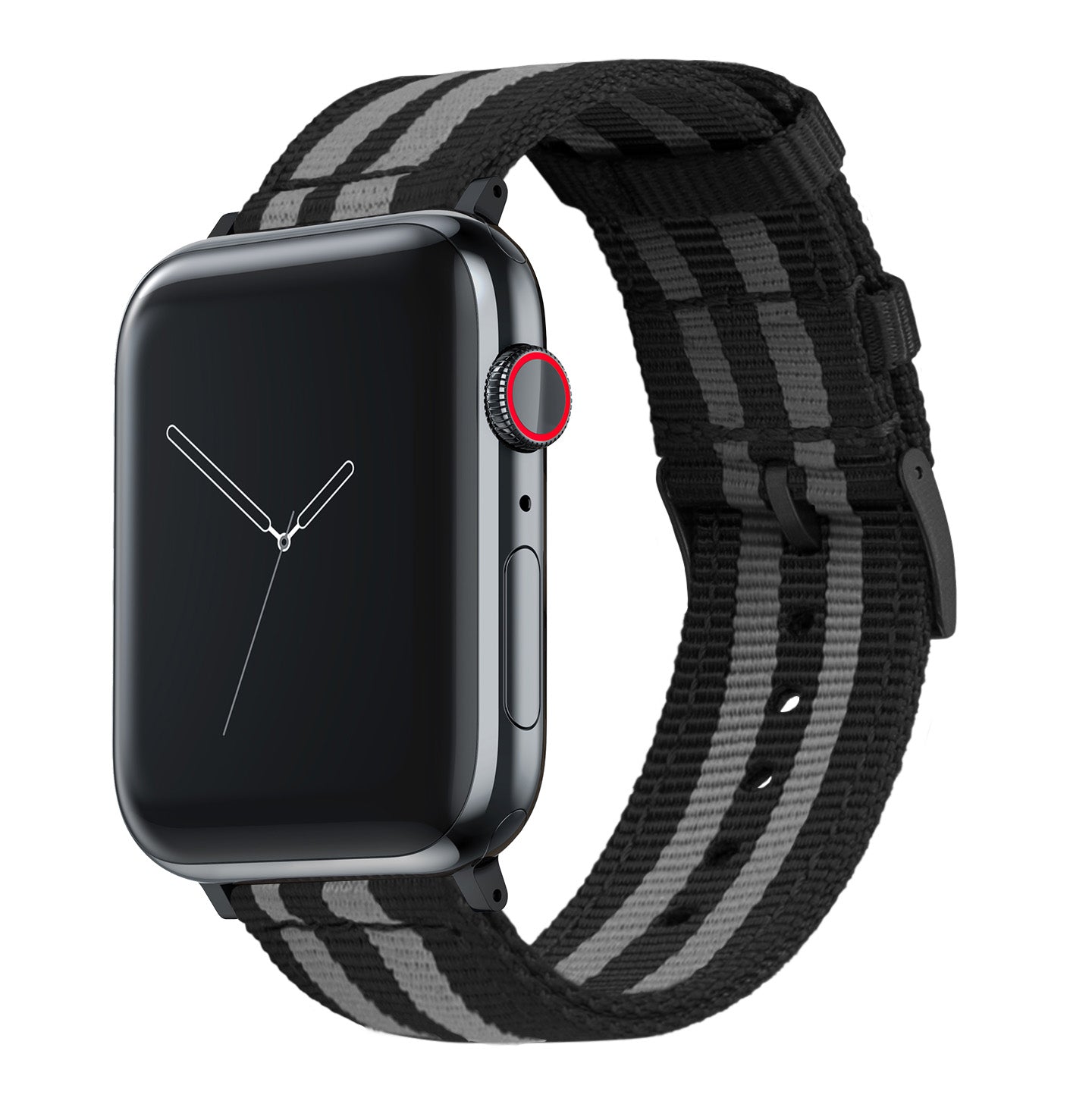 Apple Watch | Two-piece NATO style | Smoke & Black Bond - Barton Watch Bands