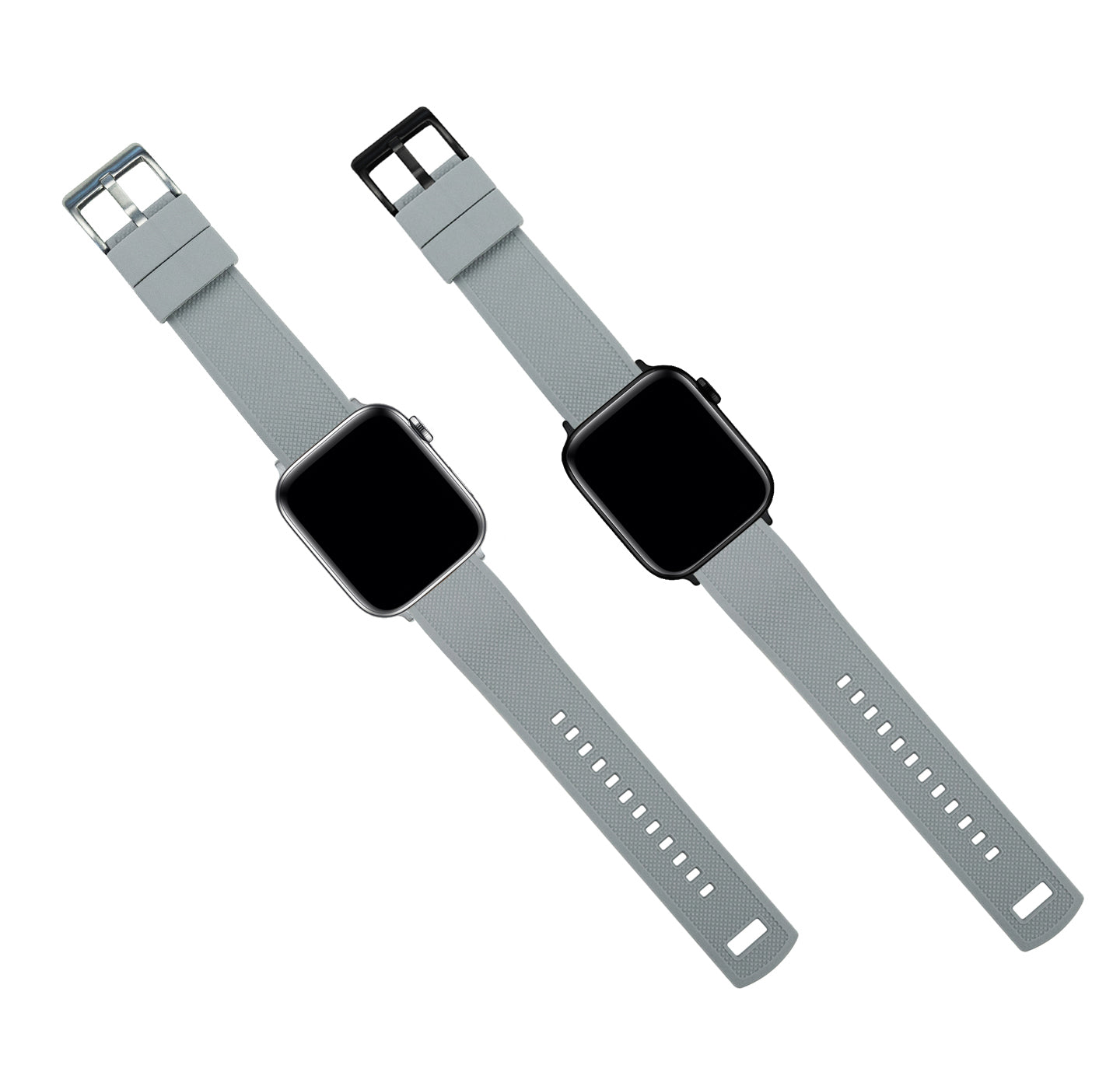 Apple Watch | Elite Silicone | Cool Grey Top / Black Bottom - Barton Watch Bands