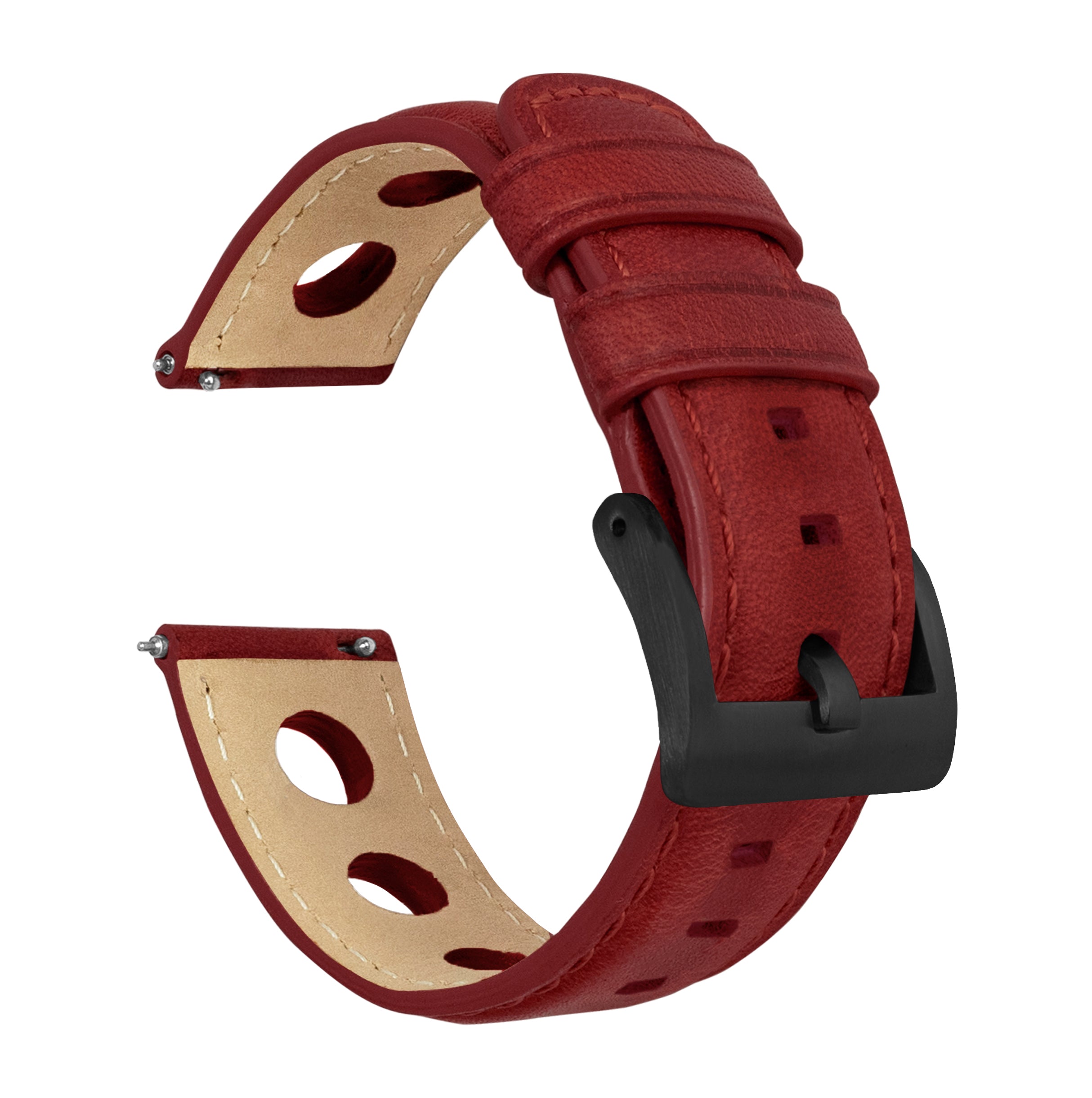 Crimson Red | Rally Horween Leather - Barton Watch Bands