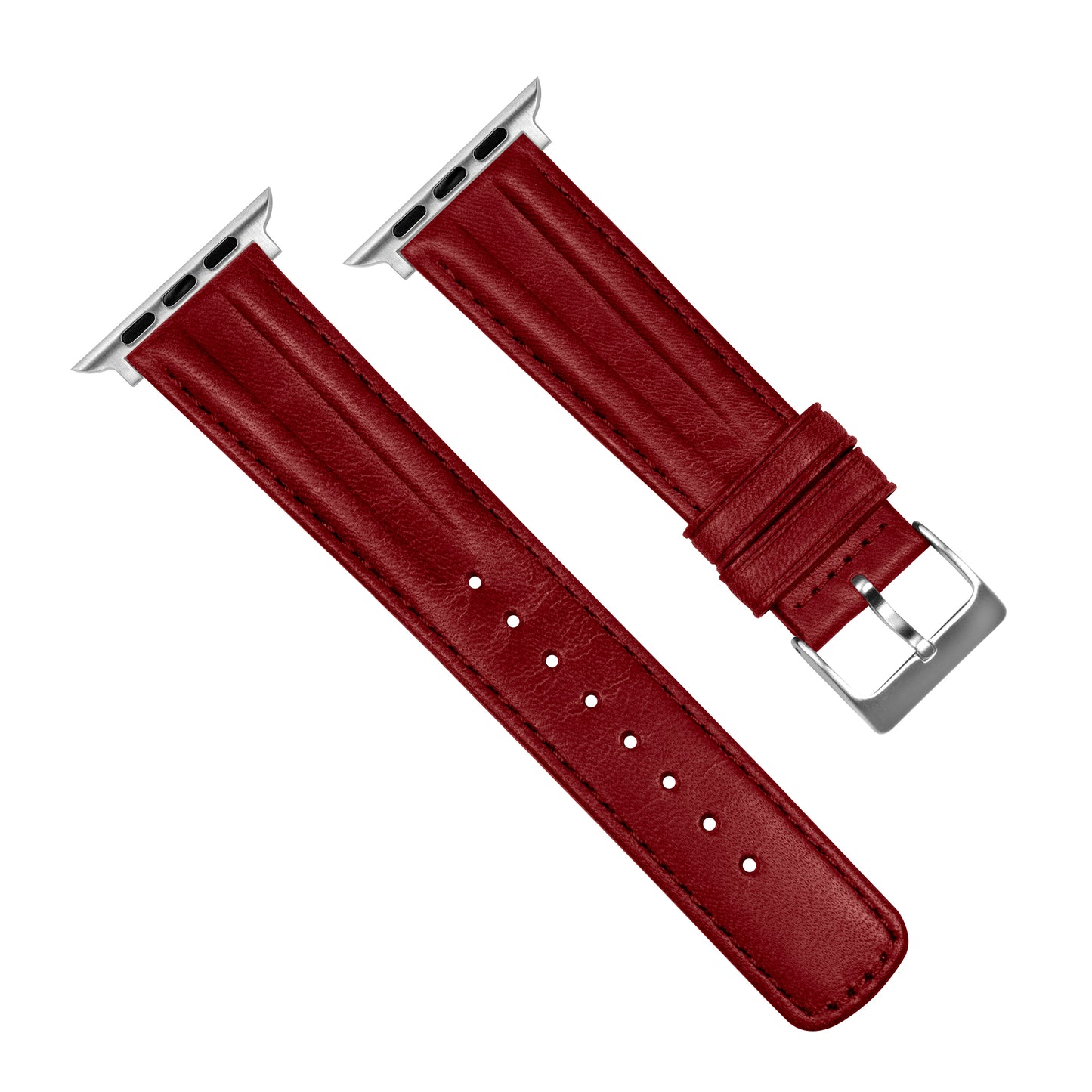 Apple Watch Crimson Red Classic Horween Leather Watch Band