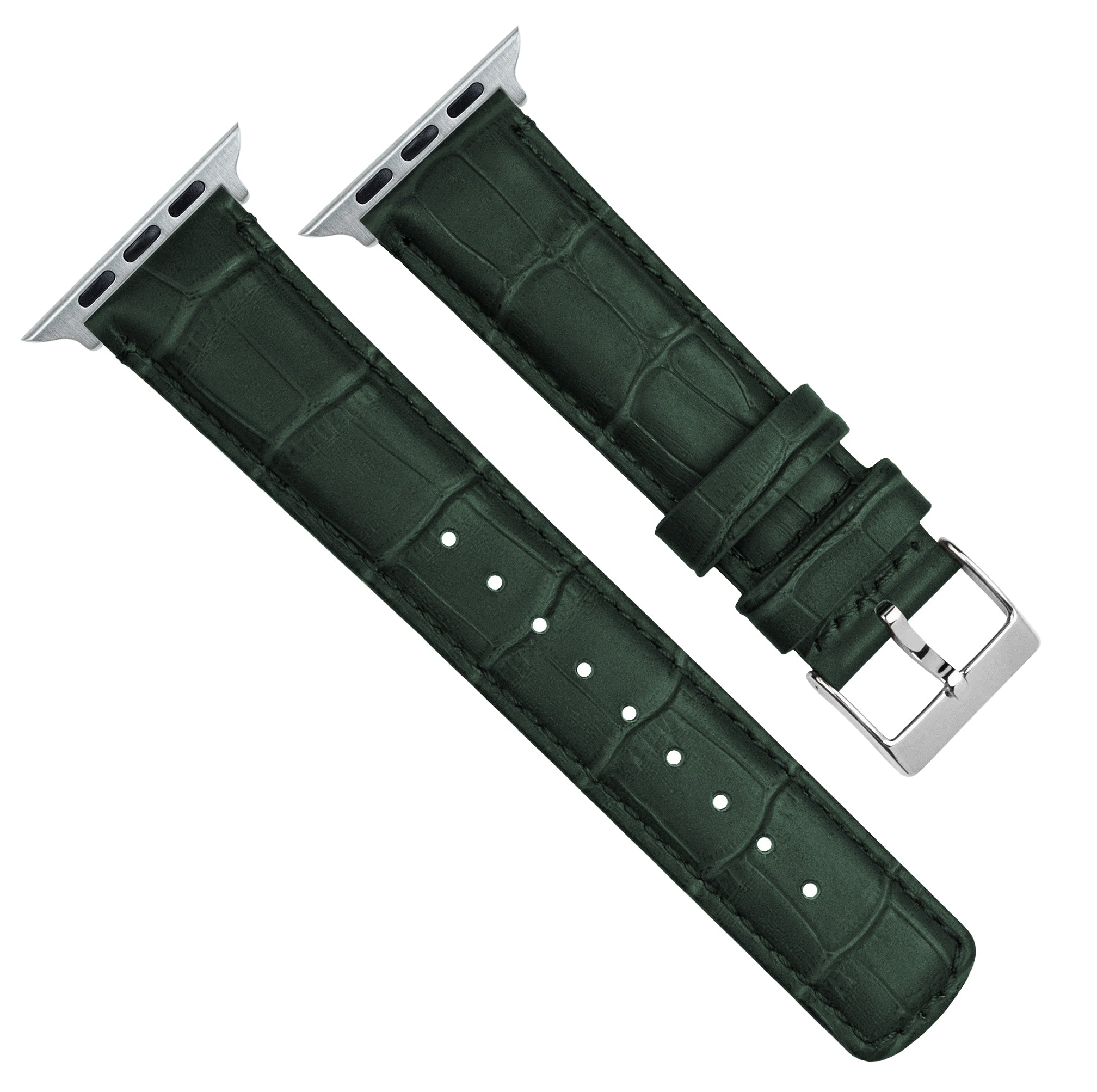 Apple Watch | Forest Green Alligator Grain Leather - Barton Watch Bands