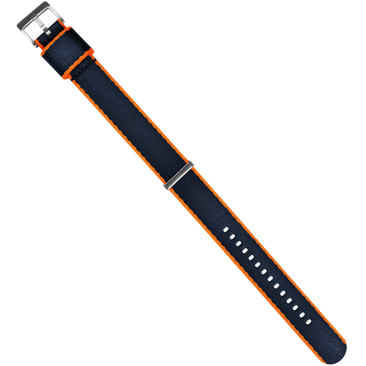 Dark Blue With Orange Edges Elite Nylon NATO® Style Watch Band