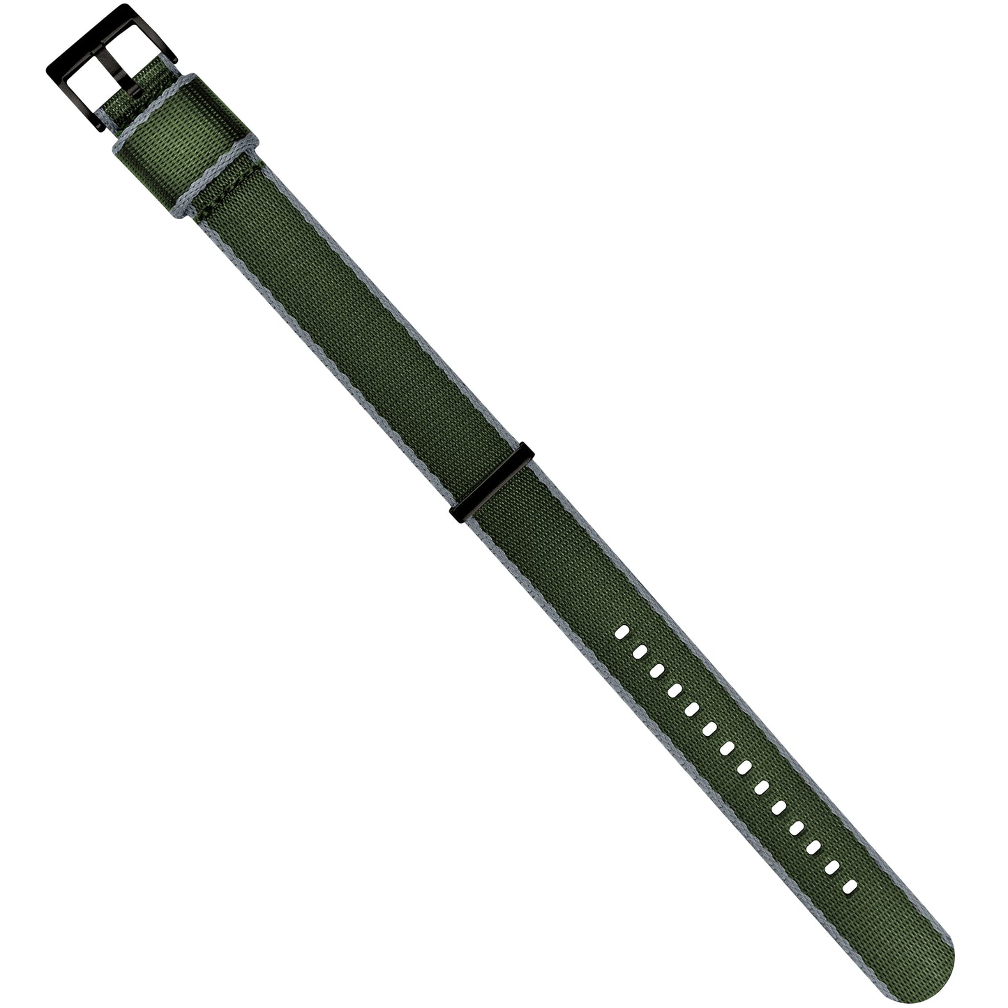 Green With Grey Edges Elite Nylon NATO® Style Watch Band