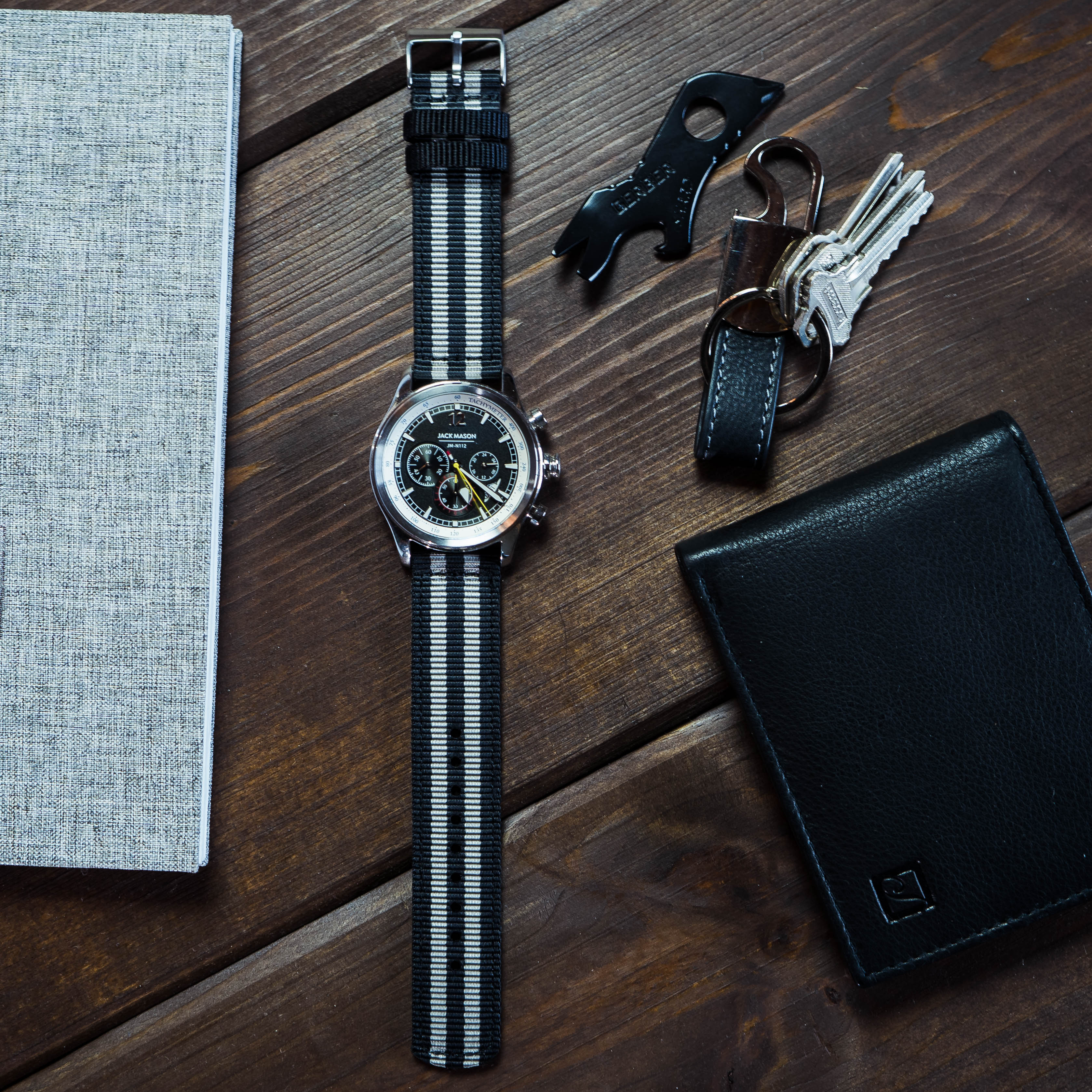 Black & Smoke Bond | Two-Piece NATO¨ style - Barton Watch Bands